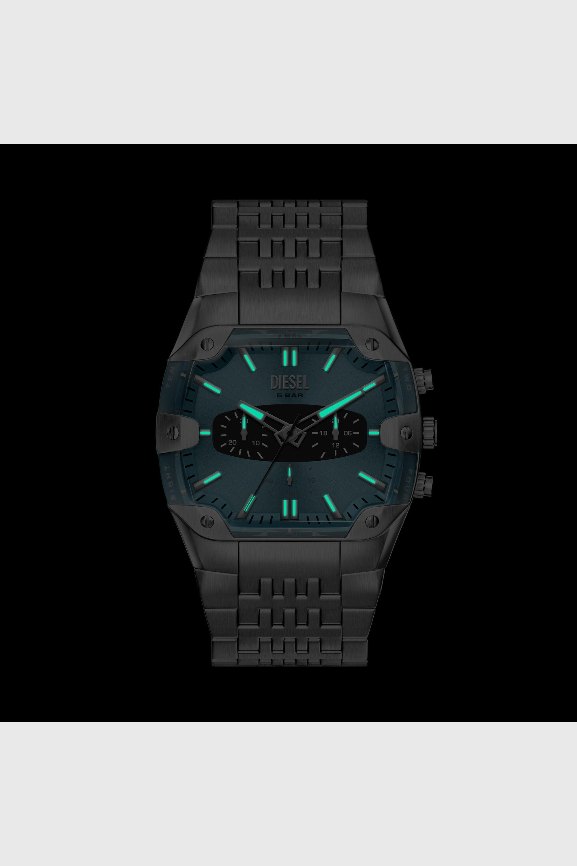 Diesel - DZ4725 WATCH, Reloj Spiked Cushion de acero inoxidable Hombre in Plateado - 6