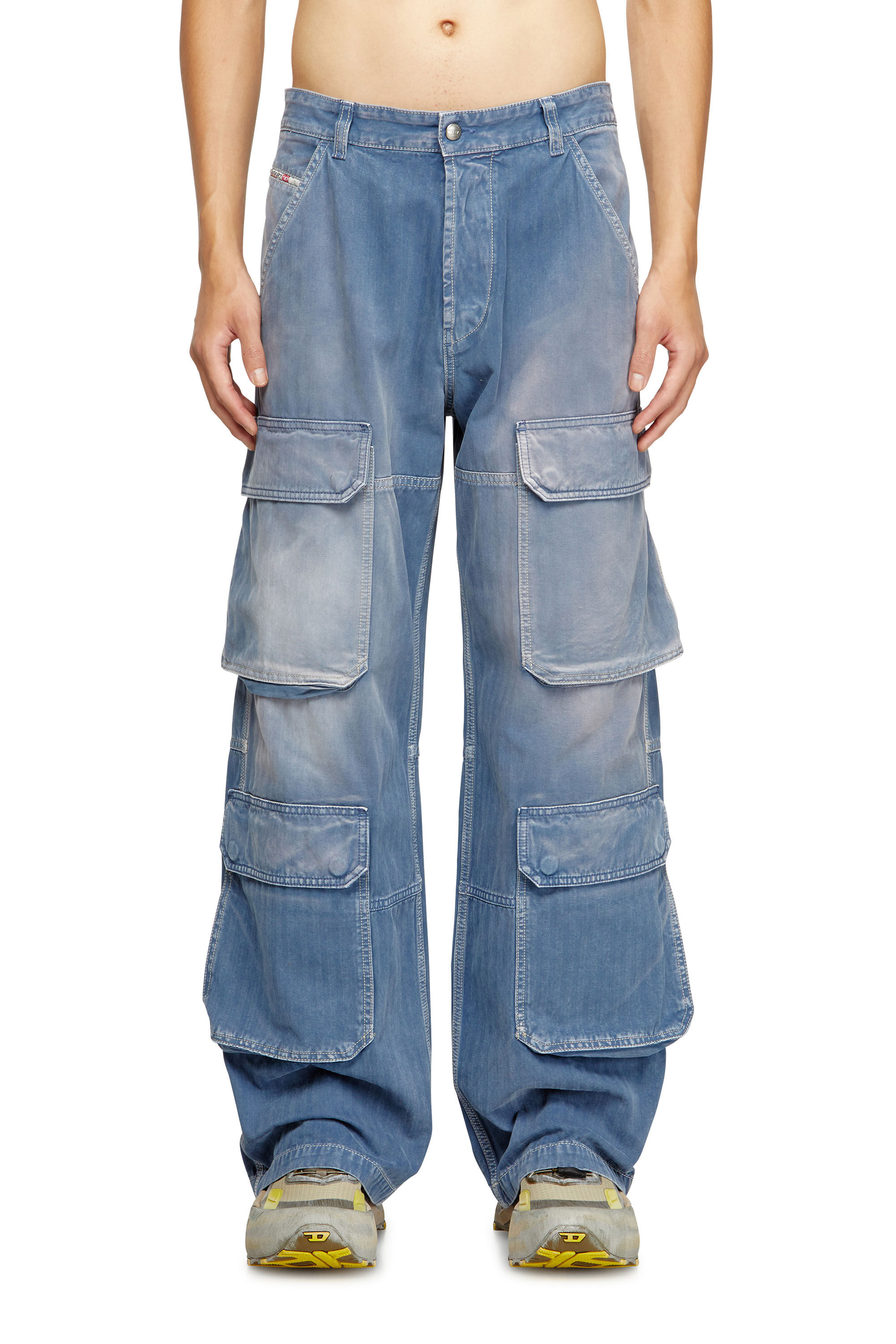 Diesel - Relaxed Jeans D-Touch 09M93 Hombre, Azul medio - 3