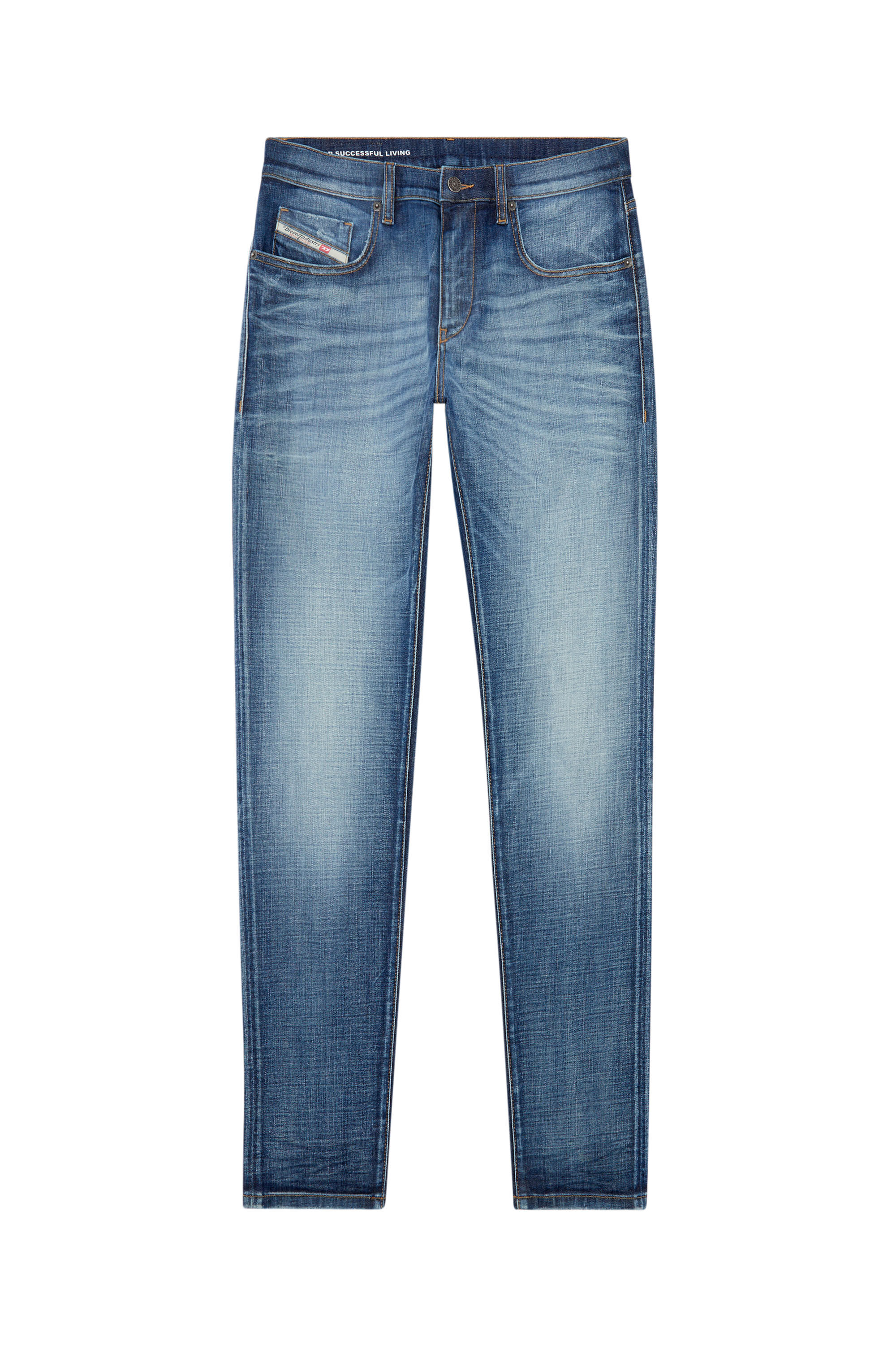 Diesel - Slim Jeans 2019 D-Strukt 0DQAE, Azul medio - Image 2
