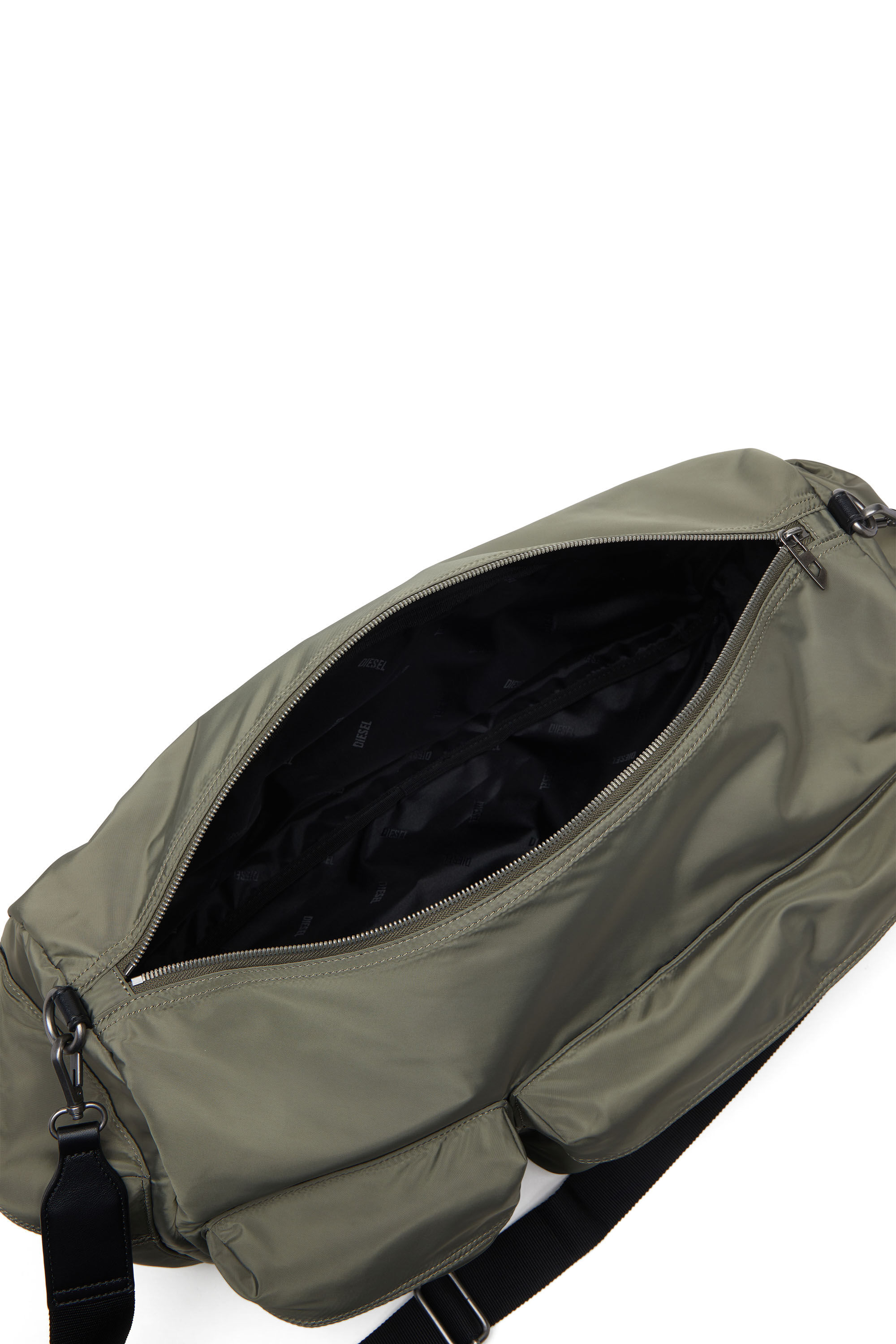 Diesel - MULTI-PKTS DUFFLE X, Multi-Pkts-Bolso de lona multibolsillo en tejido recubierto utility Unisex in Verde - 2