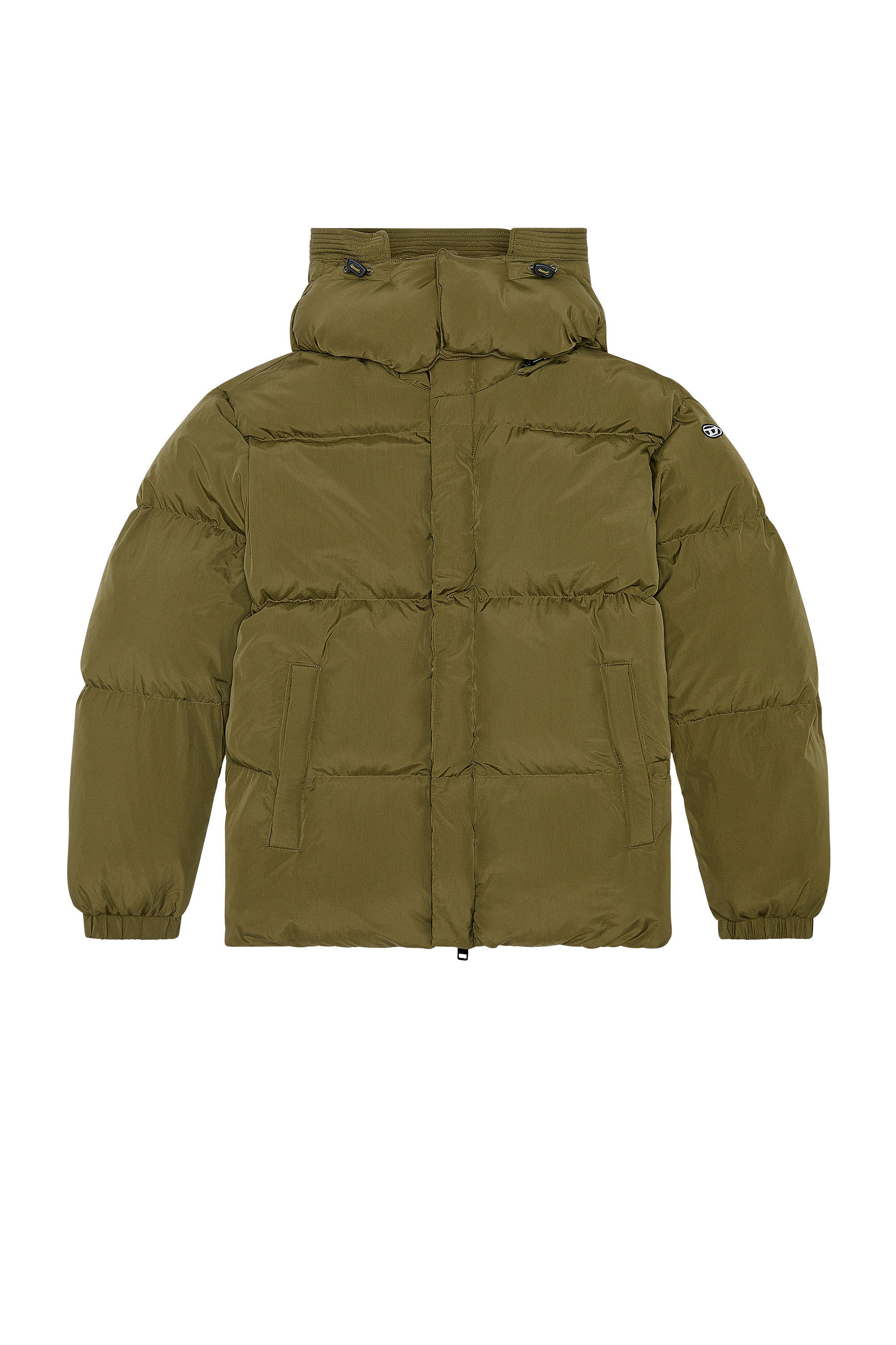 Diesel - W-ROLFYS, Chaqueta de plumón en taslan de nailon reciclado Hombre in Verde - 2
