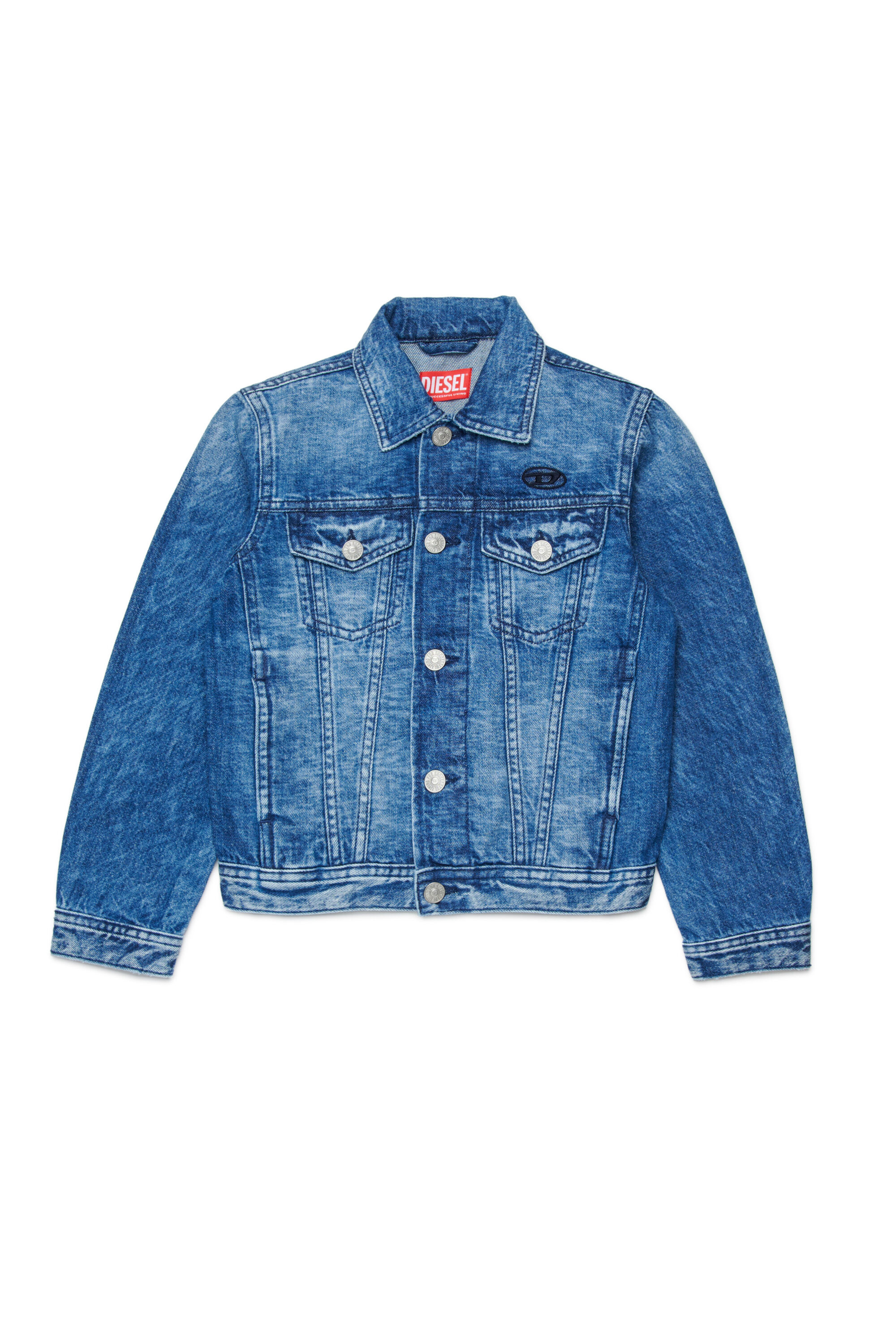 Diesel - JNHILL, Chaqueta trucker de denim Hombre in Azul marino - 1
