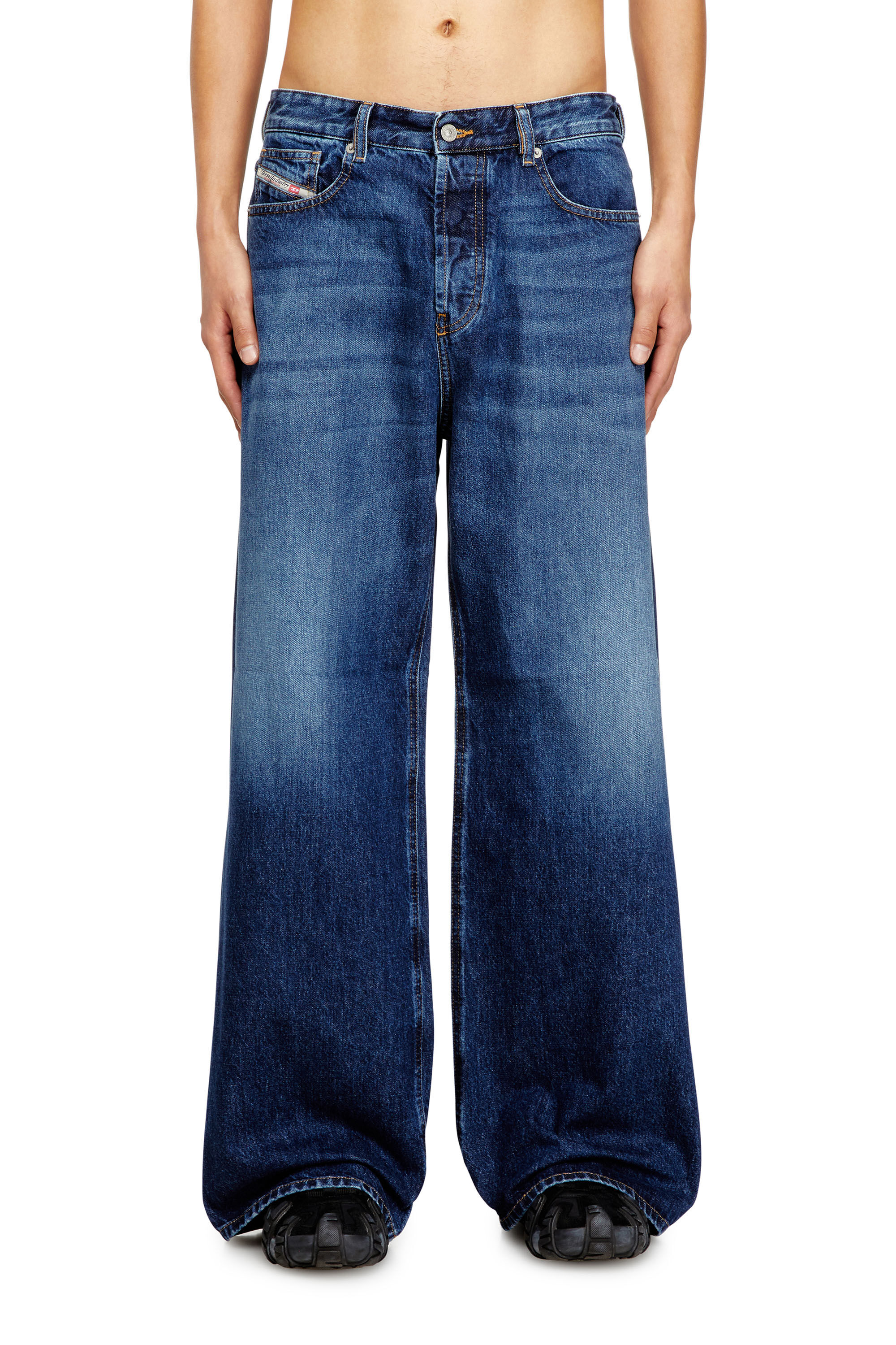 Vaqueros anchos de mujer en azul Oscuro | Diesel®