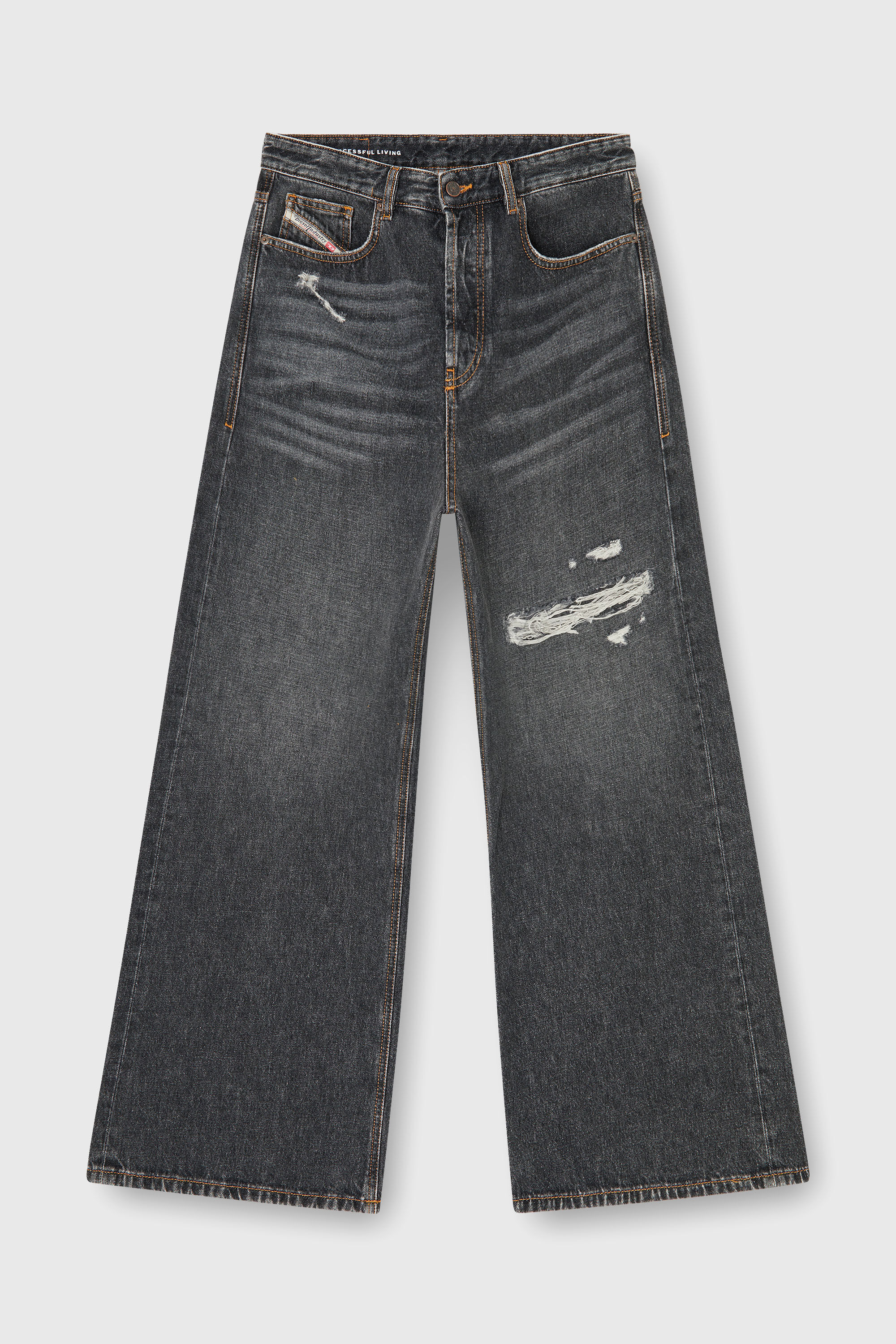 Diesel - Relaxed Jeans D-Rise 007DN Hombre, Negro/Gris oscuro - 6