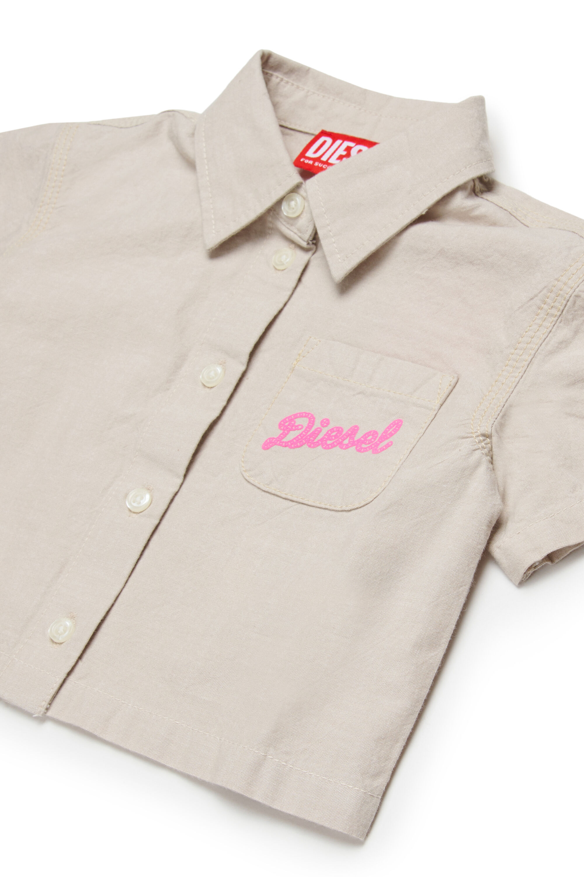 Diesel - COLDYB, Camisa de manga corta con bolsillo con logo Mujer in Blanco - 3