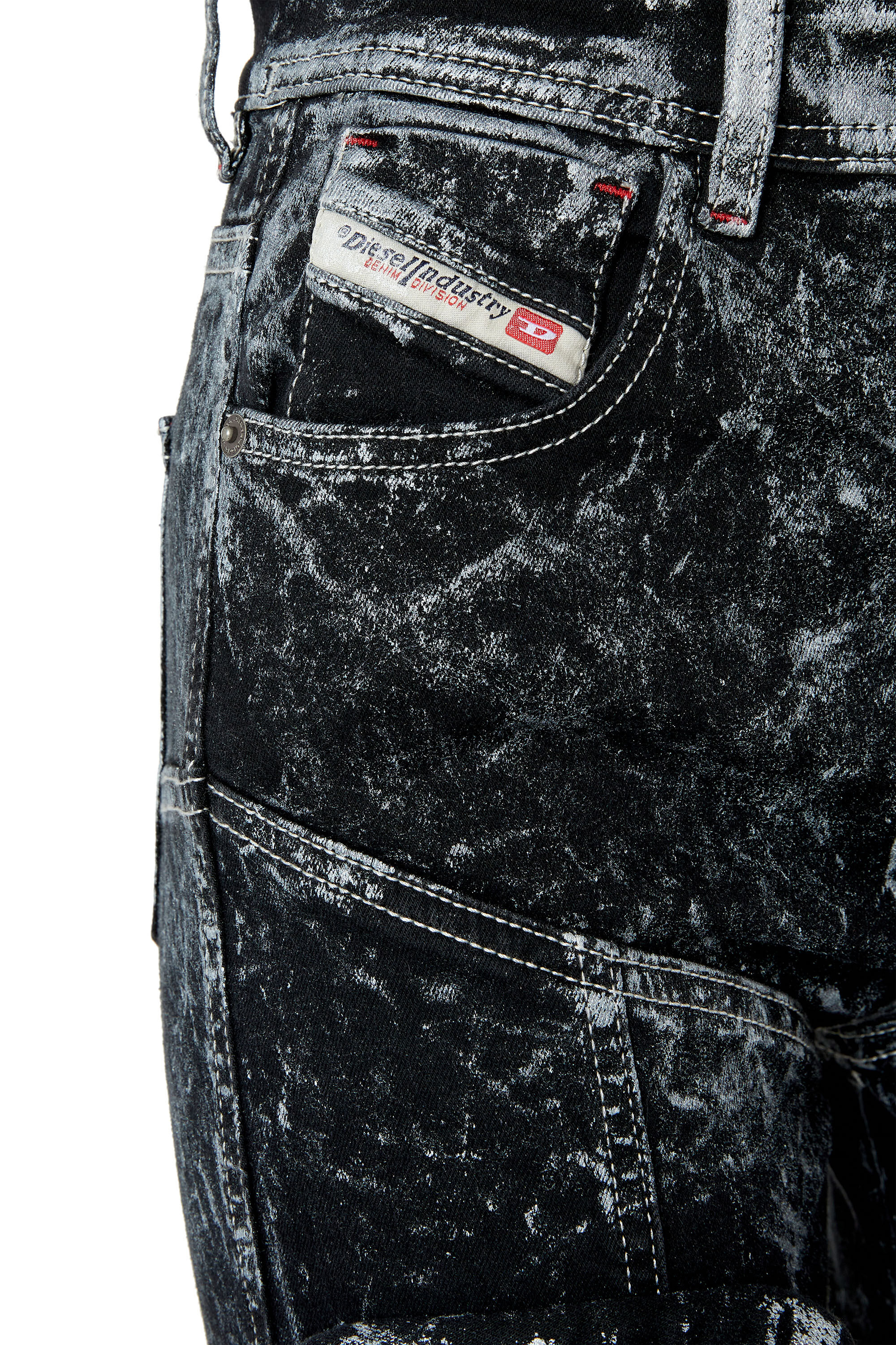 Diesel - Super skinny Jeans 1984 Slandy-High 0EMAZ, Negro/Gris oscuro - Image 5