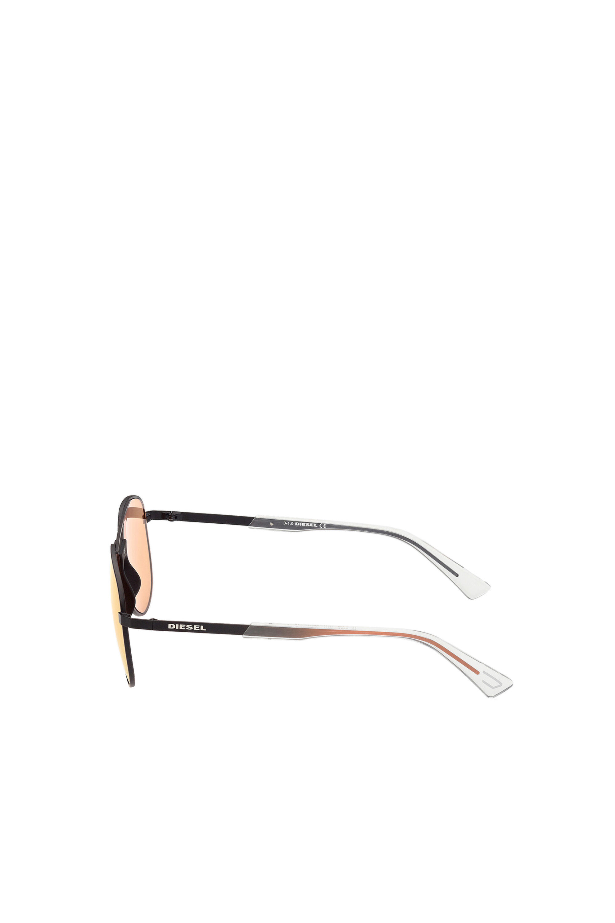 Diesel - DL0339, Gafas con montura de aviador reinventada Hombre in Negro - 4