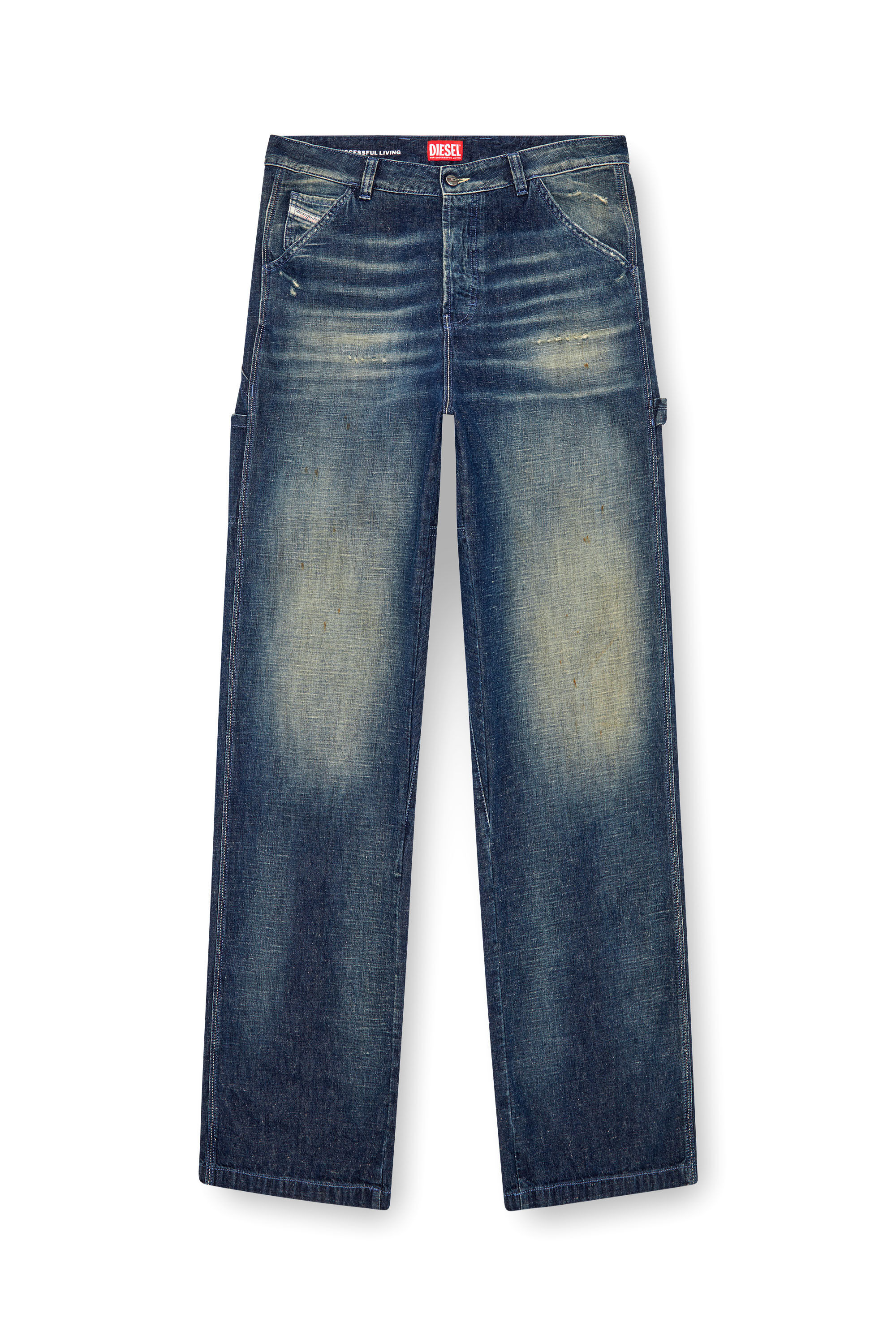 Diesel - Hombre Straight Jeans D-Livery 09J91, Azul Oscuro - Image 2