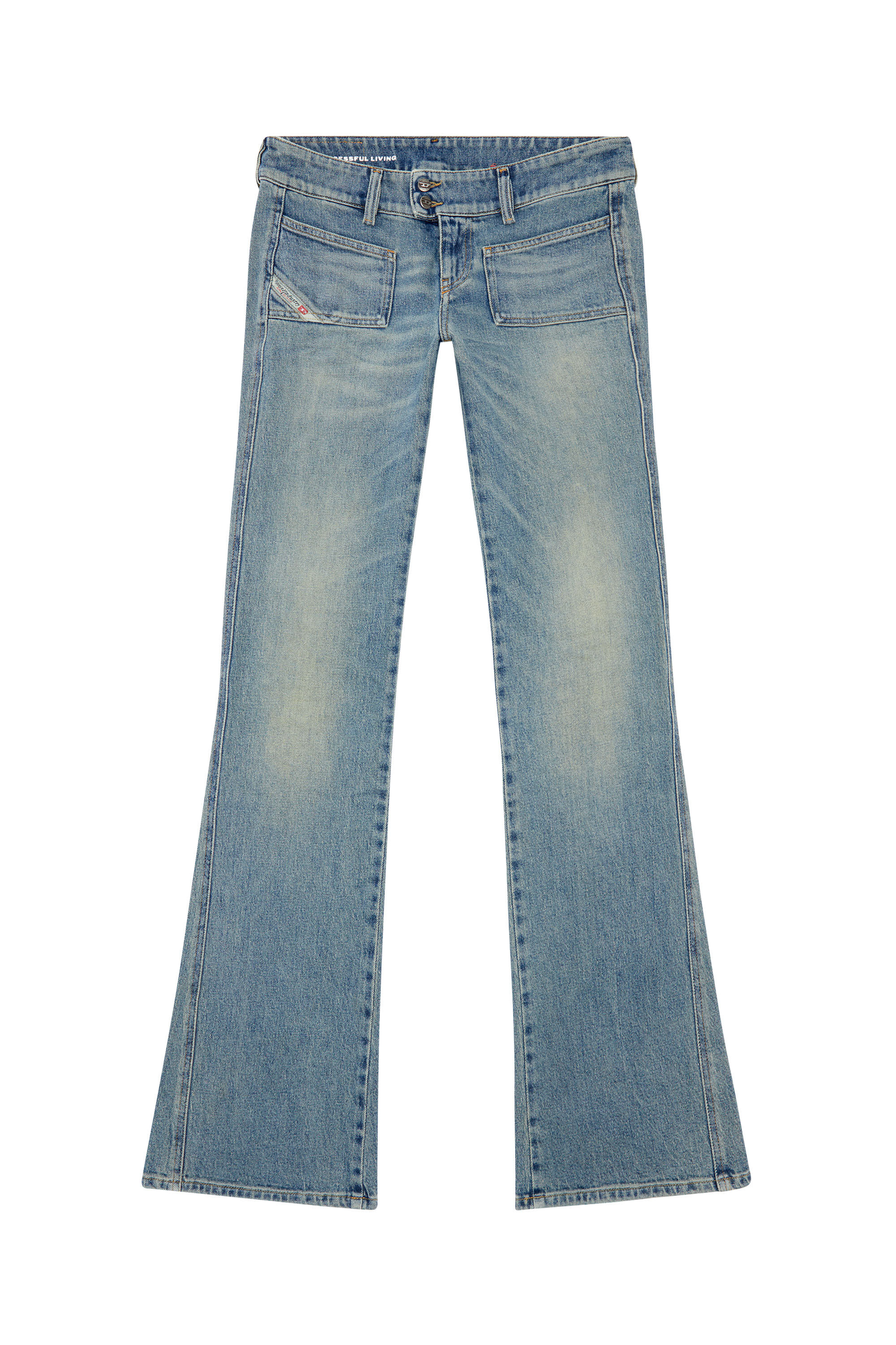 Diesel - Bootcut and Flare Jeans D-Hush 09J55, Azul Claro - Image 2