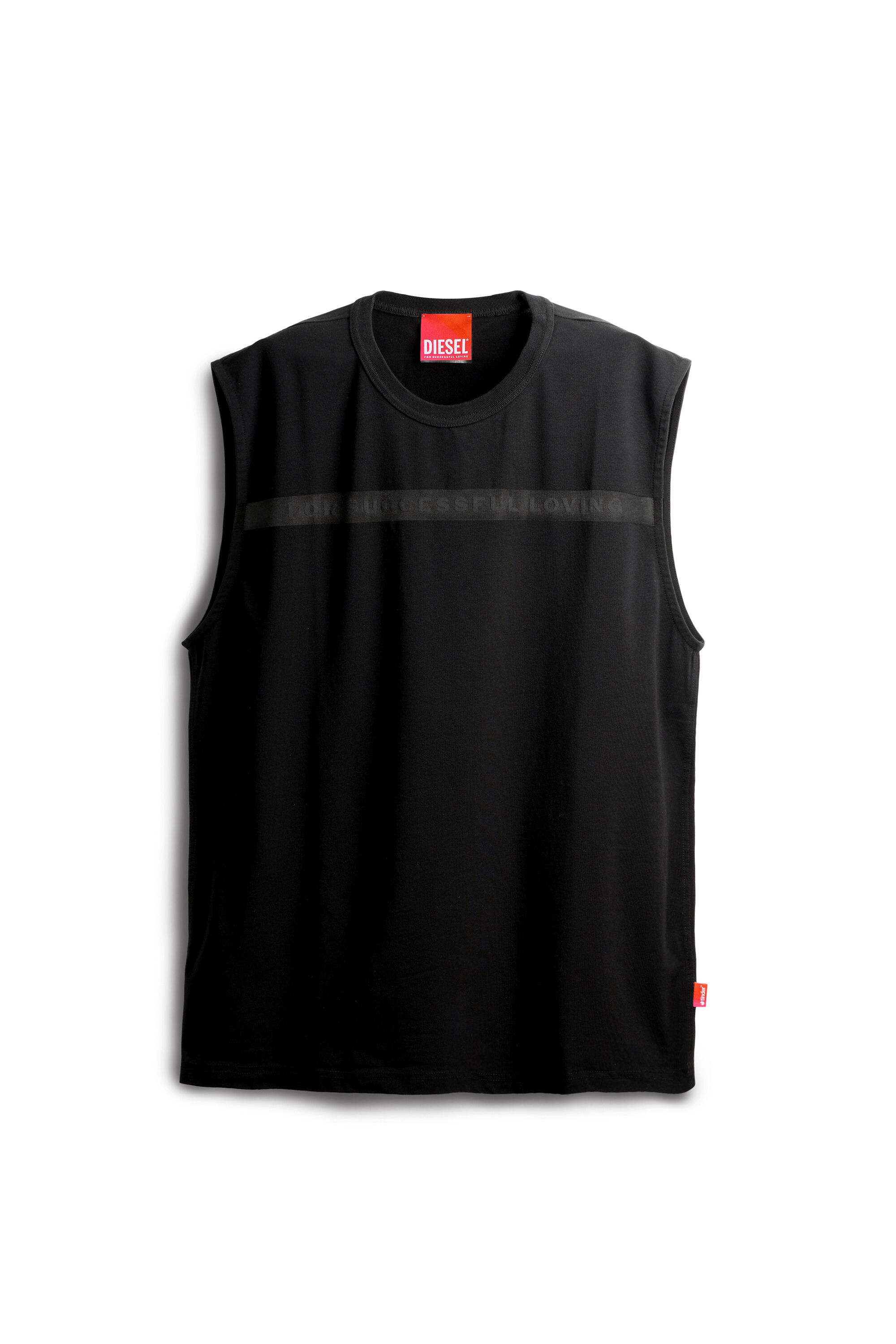 Diesel - PR-T-NORM-BISC-MATI-R, Camiseta de tirantes con logo For Successful Loving Unisex in Negro - 2