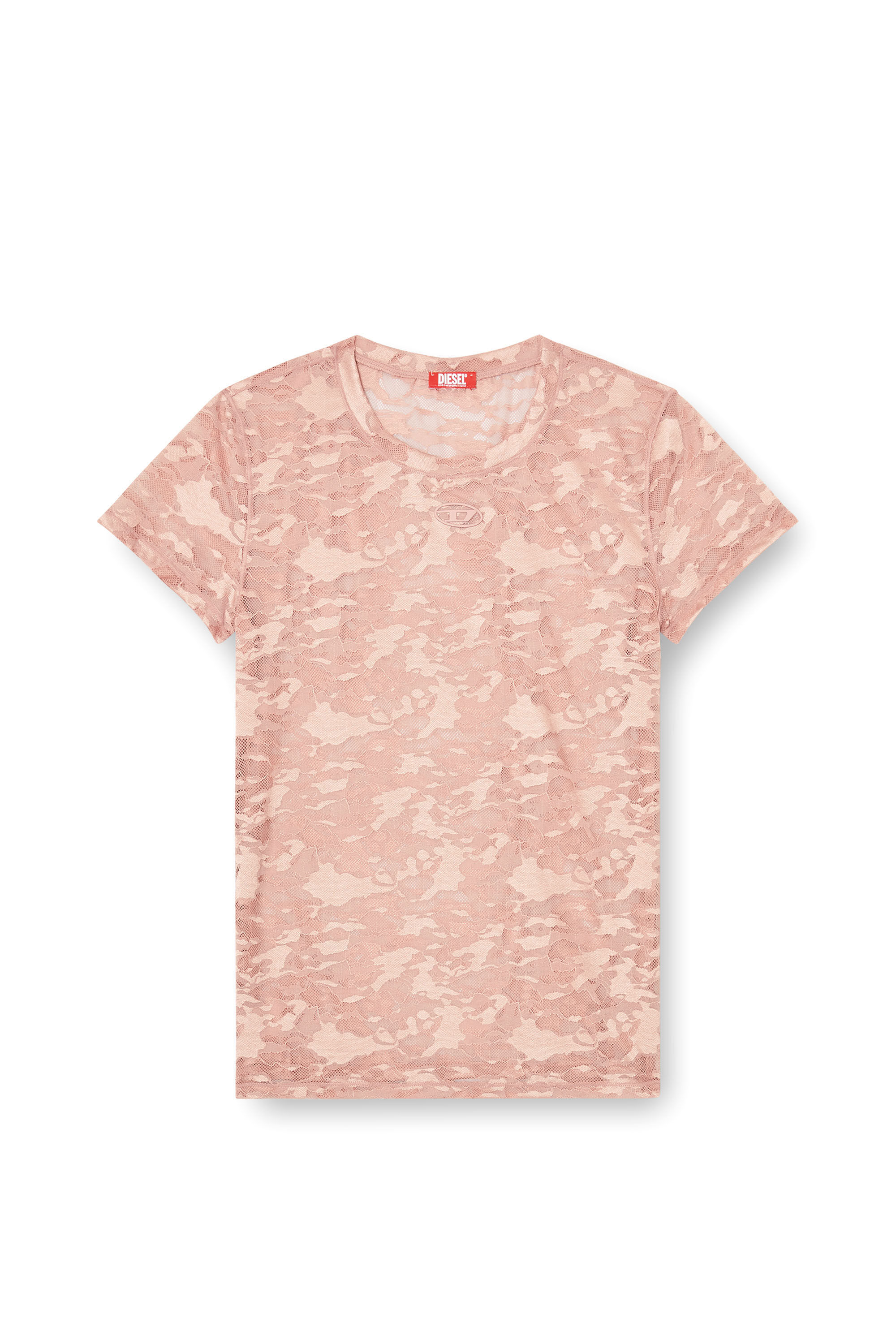 Diesel - KASIA-UTLT, Camiseta de encaje camuflado Mujer in Rosa - 4
