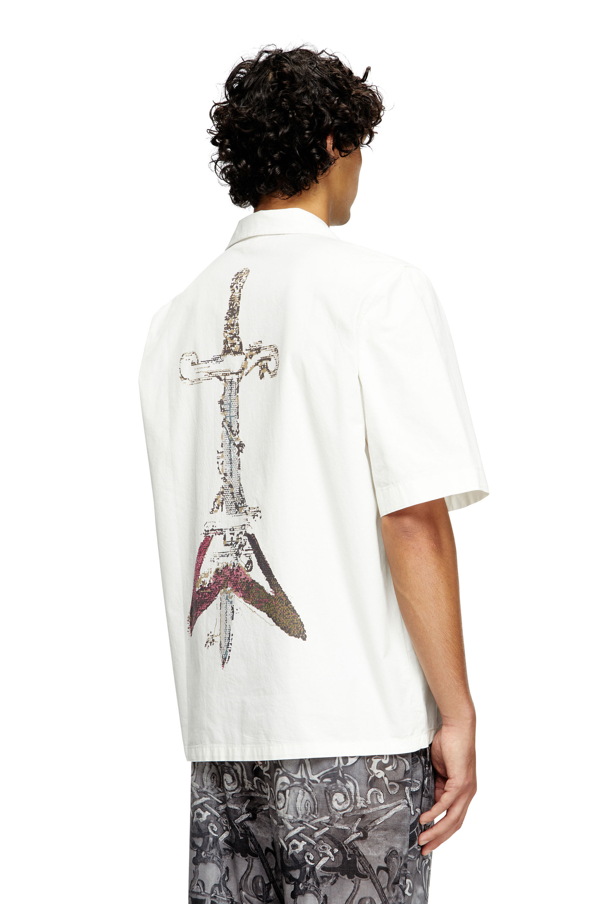 Diesel - S-BRACK-A-HGBS, Camisa con estampado de espada Hombre in ToBeDefined - 4