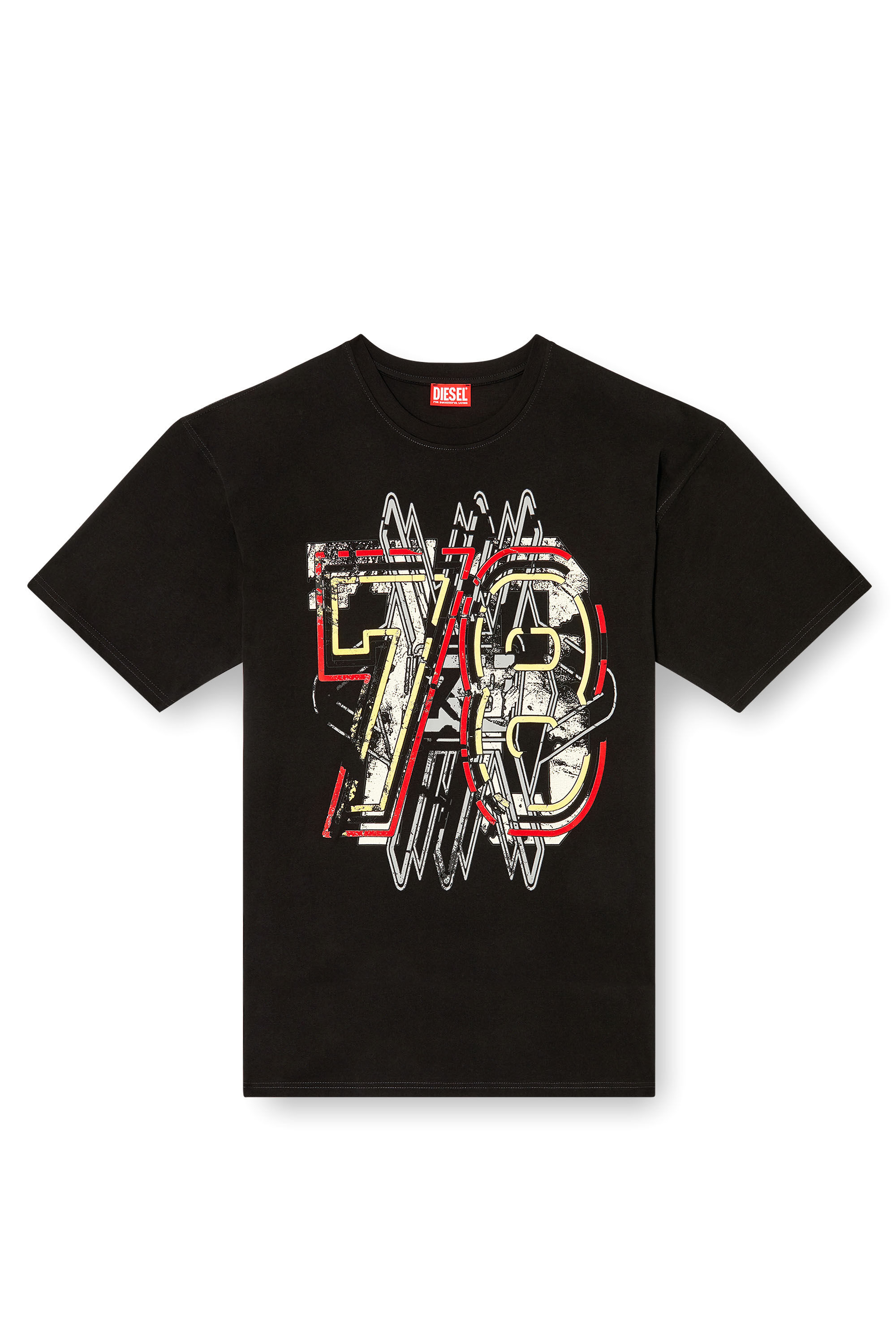 Diesel - T-BOXT-T8, Camiseta con estampado 78 Hombre in Negro - 2