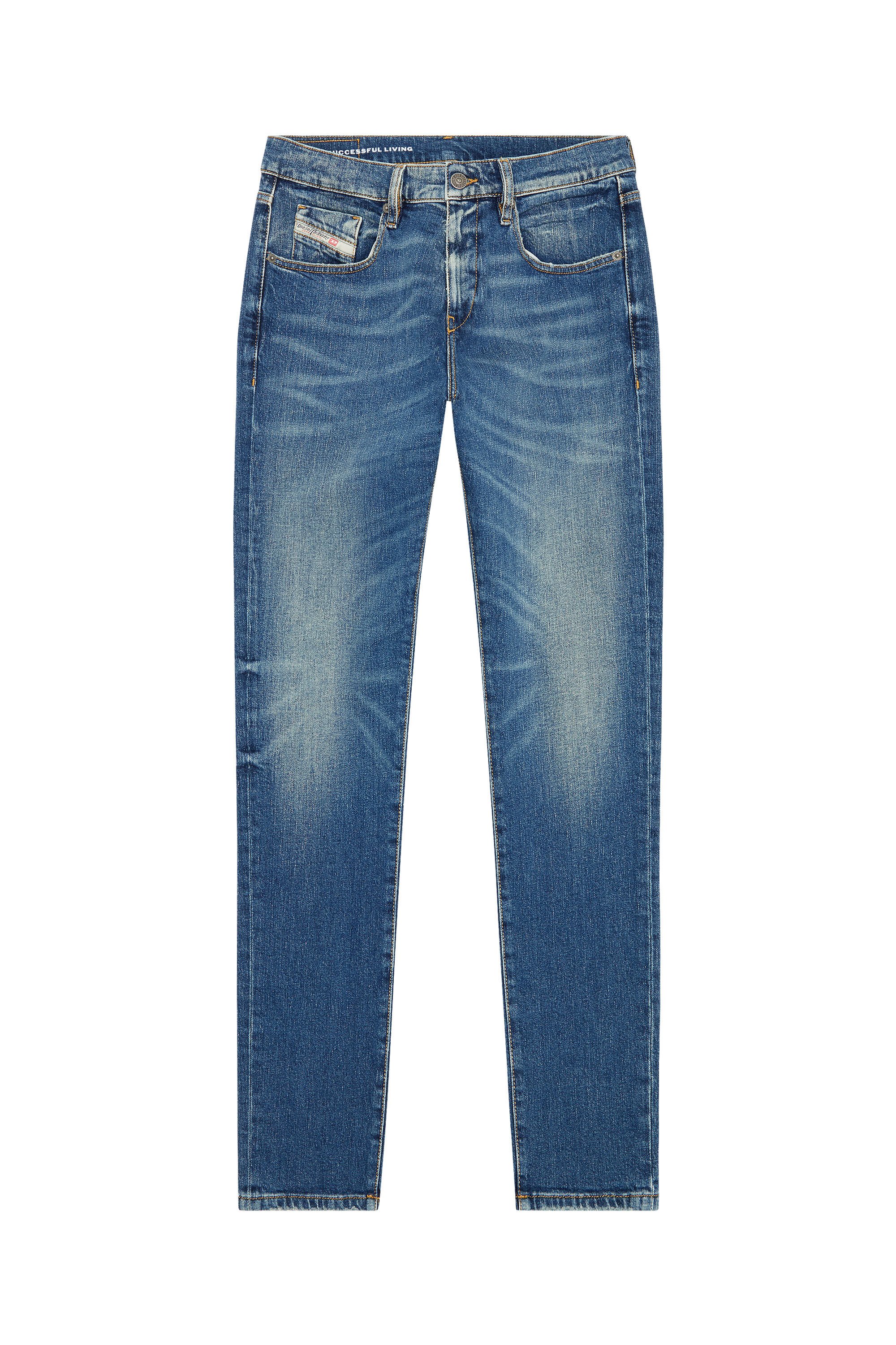 Diesel - 2019 D-Strukt 007L1 Slim Jeans, Azul medio - Image 2