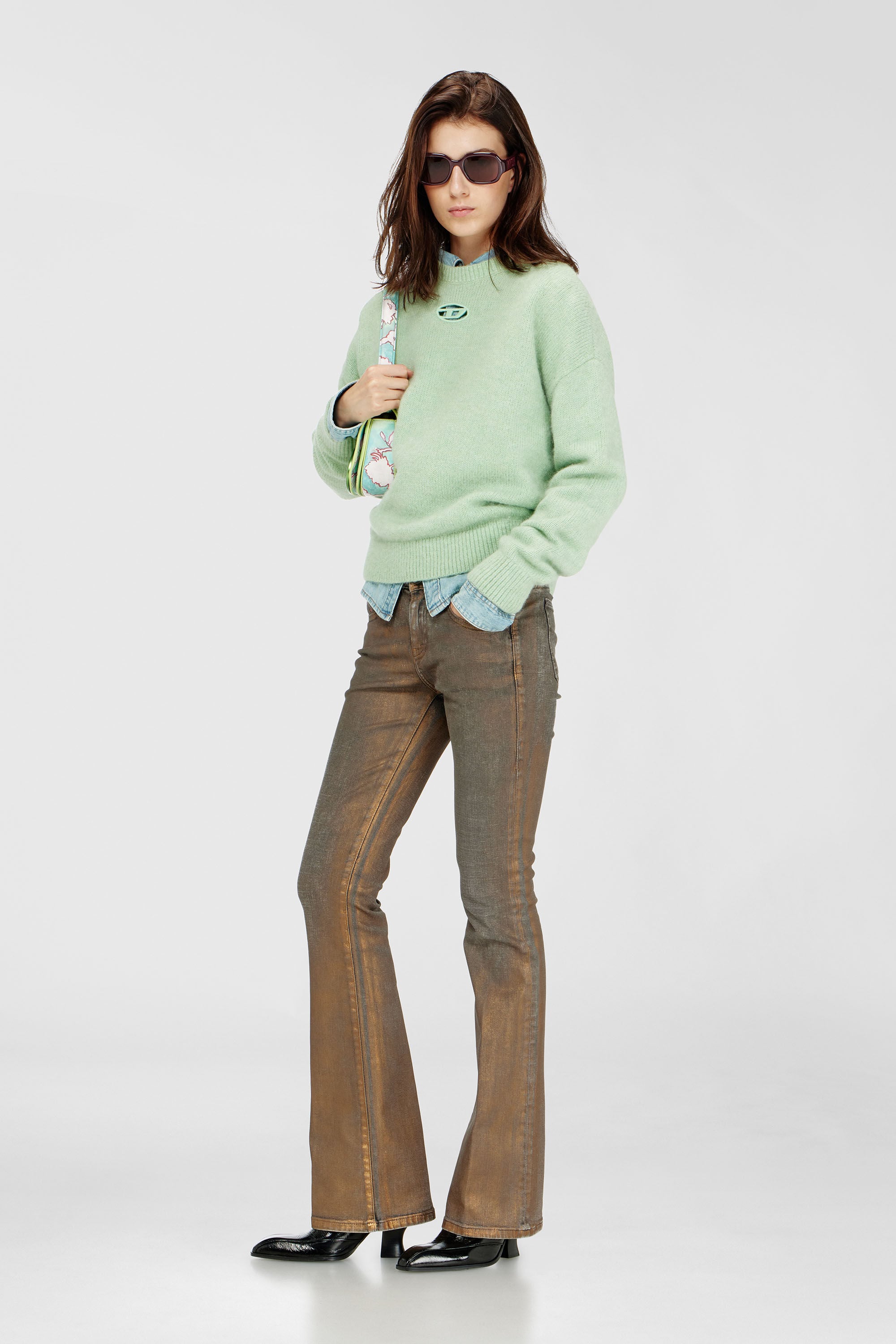 Diesel - Bootcut Jeans 1969 D-Ebbey 09Q38 Mujer, Marr&oacute;n - 1