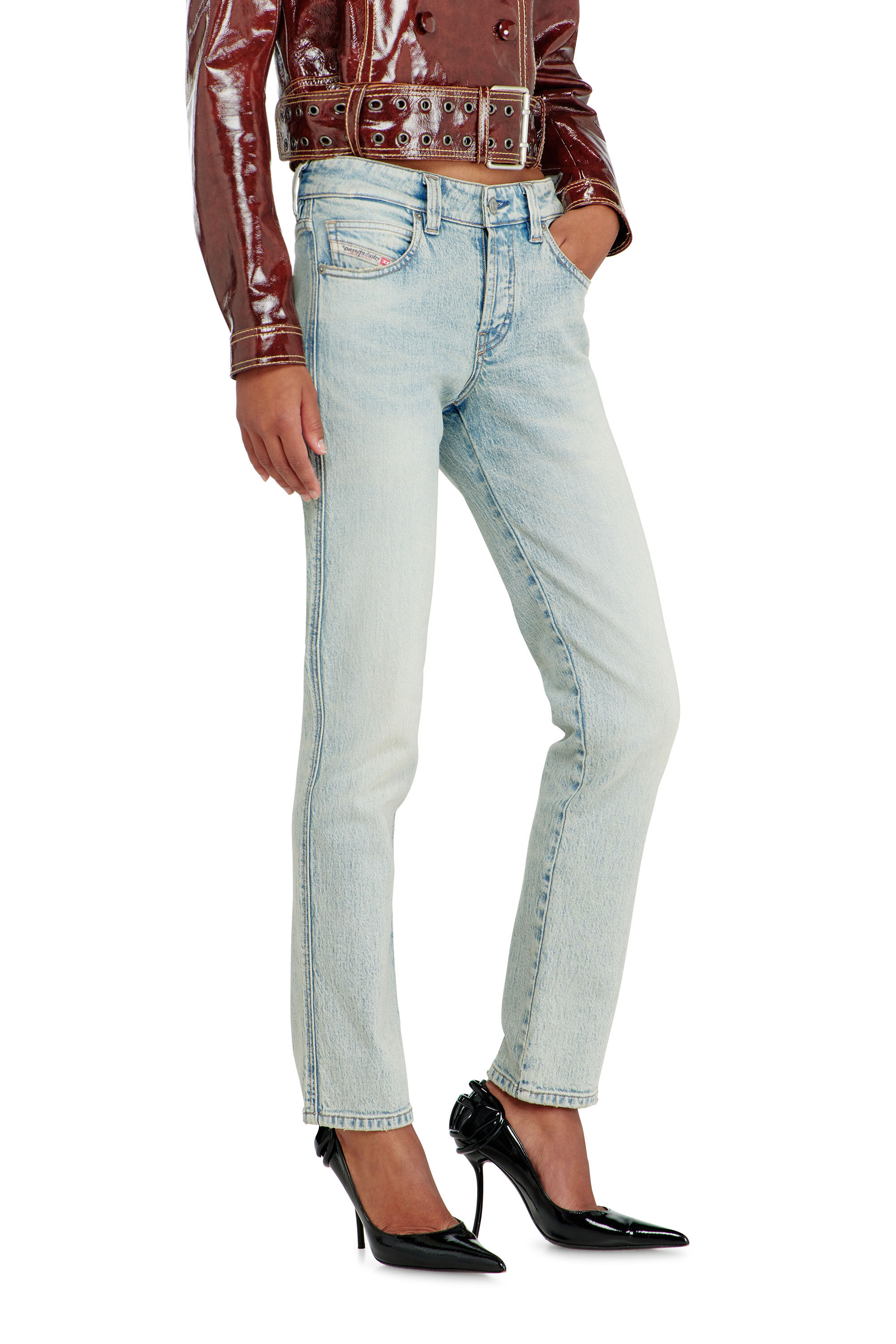 Diesel - Slim Jeans 1992 D-Jiann 0KBBK Mujer, Azul Claro - 7