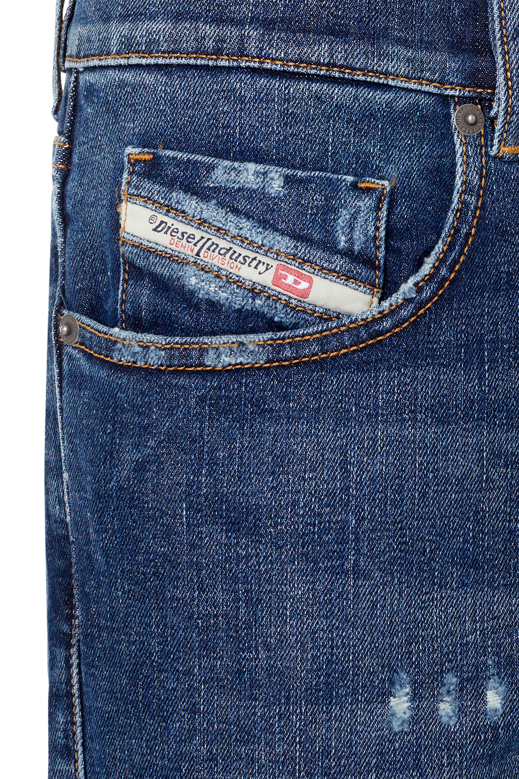 Diesel - 2019 D-STRUKT 09E45 Slim Jeans, Azul medio - Image 6