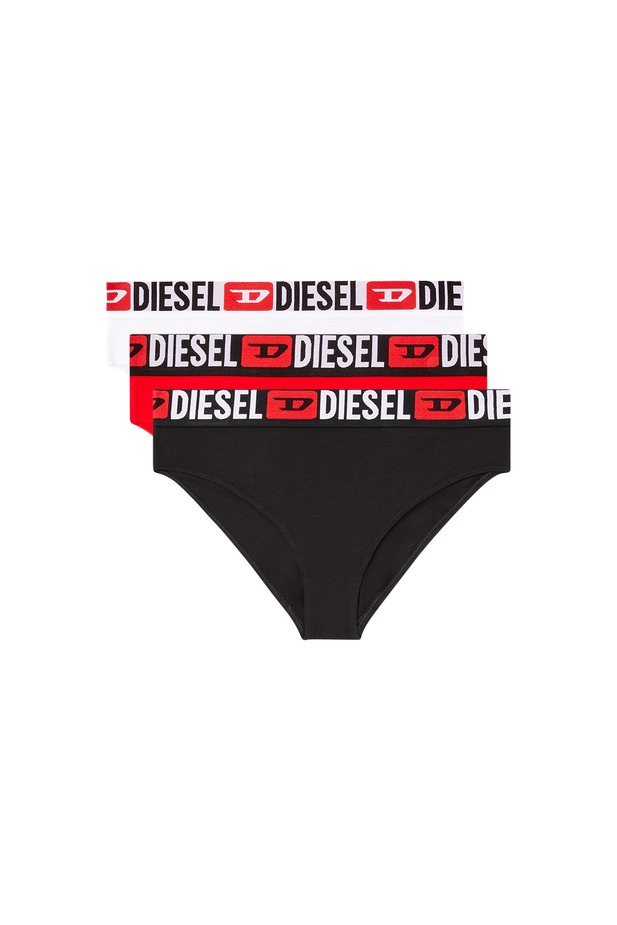 Diesel - SAM-D-CORE-3PACK, Paquete de tres bragas con cintura con logotipo grande Mujer in Multicolor - 2