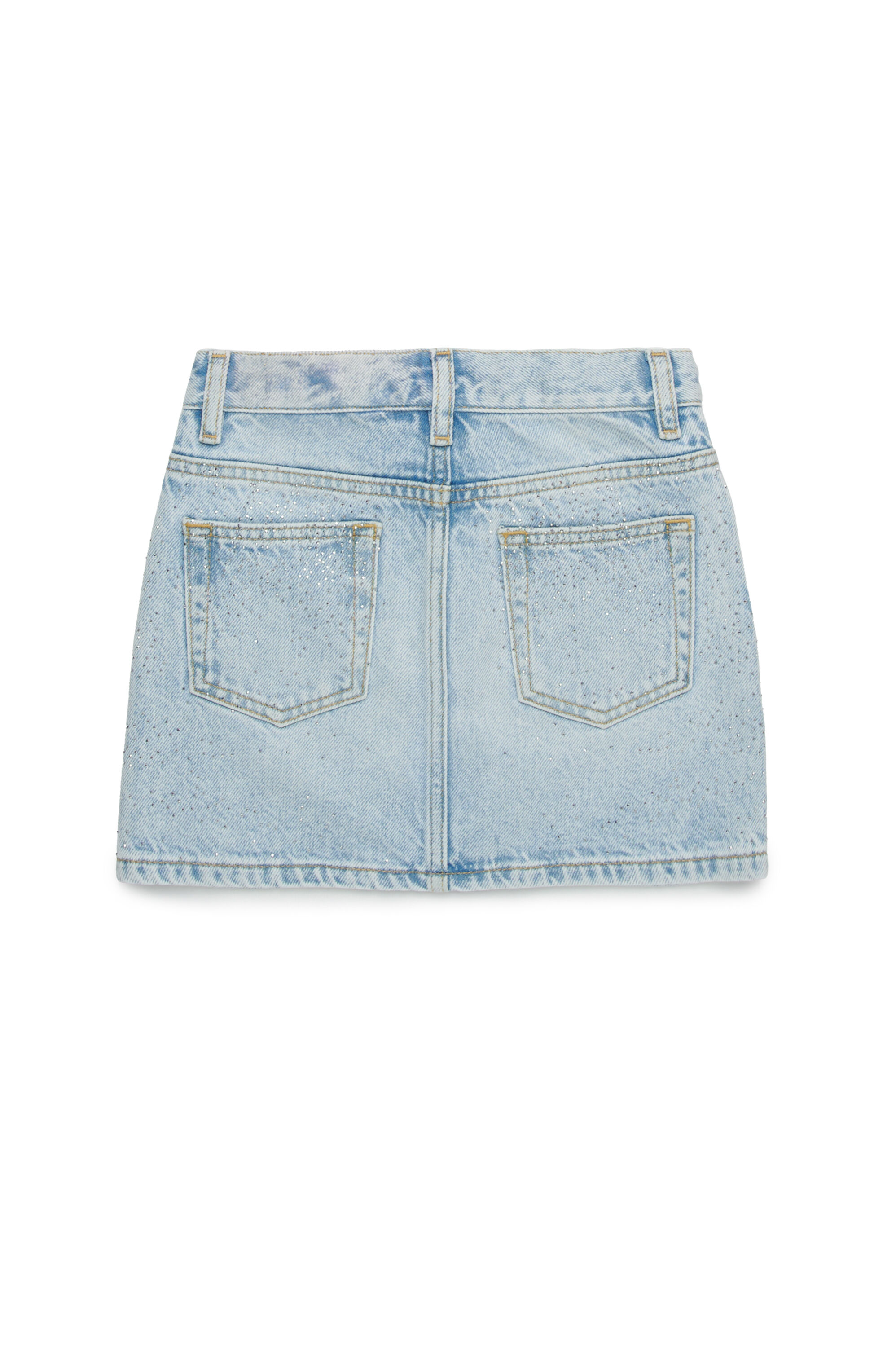 Diesel - GIANNA, Minifalda denim con microdiamantes Mujer in Azul marino - 2