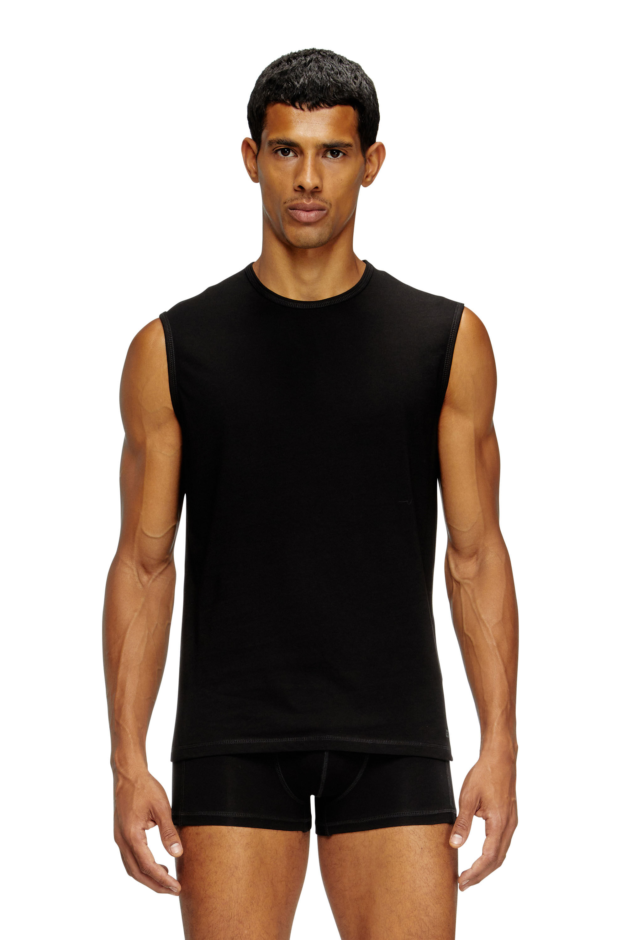 Diesel - TOM-UTLT-2PACK, Paquete de 2 camisetas de tirantes Hombre in Negro - 3