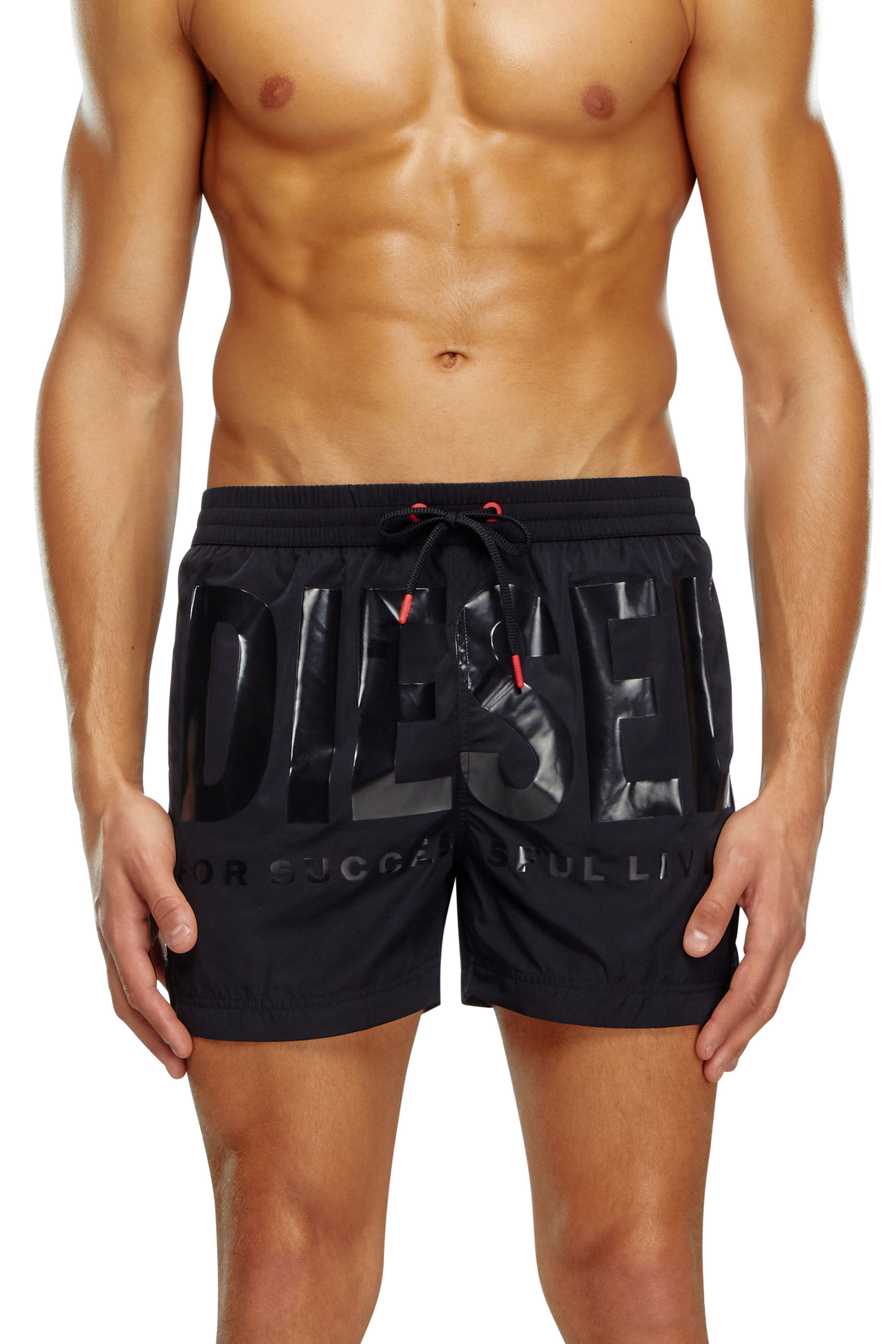 Bañador con motivo de palmeras Hombre | Negro | Diesel