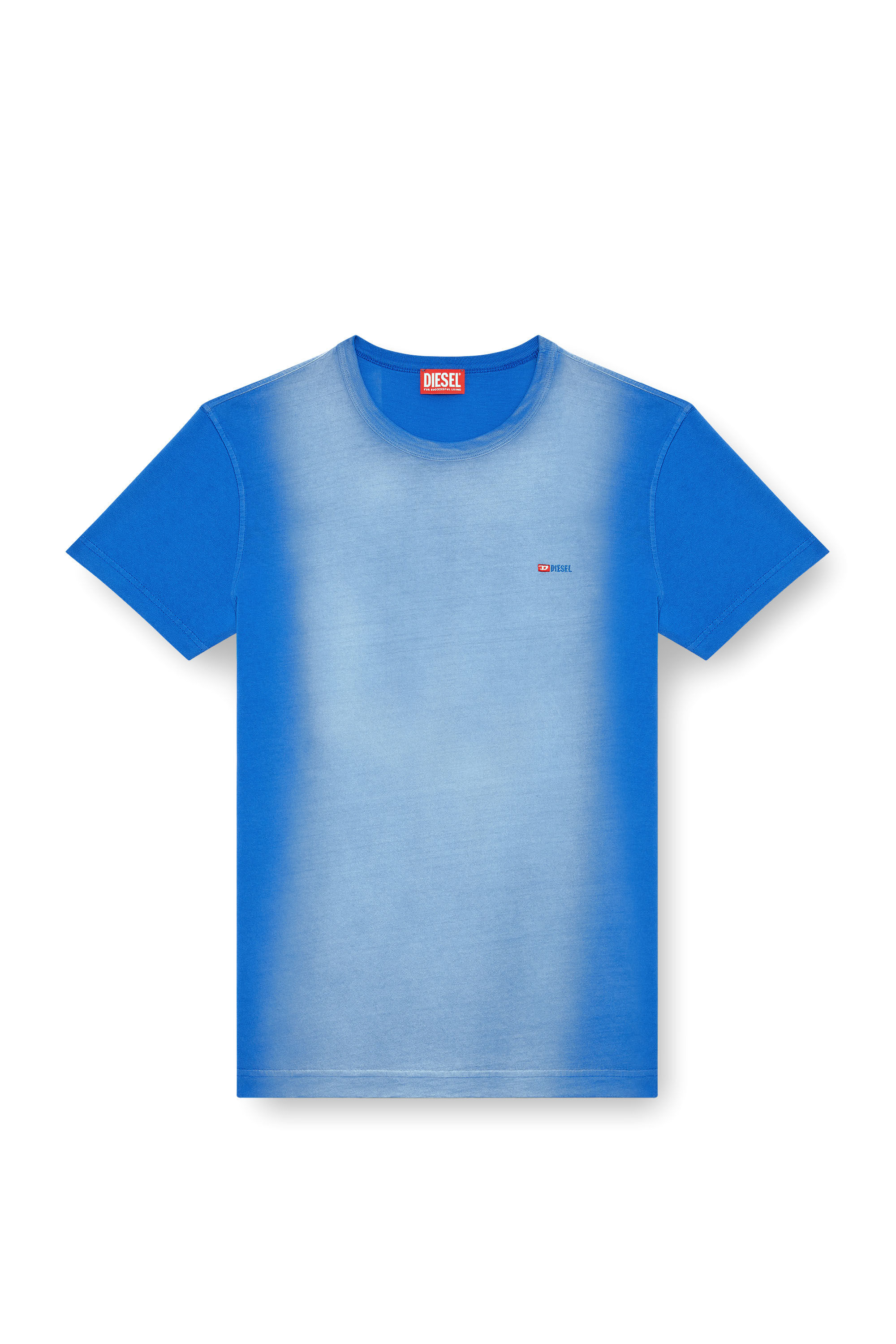 Diesel - T-ADJUST-Q2, Hombre Camiseta en tejido de algodón rociado in Azul marino - Image 2