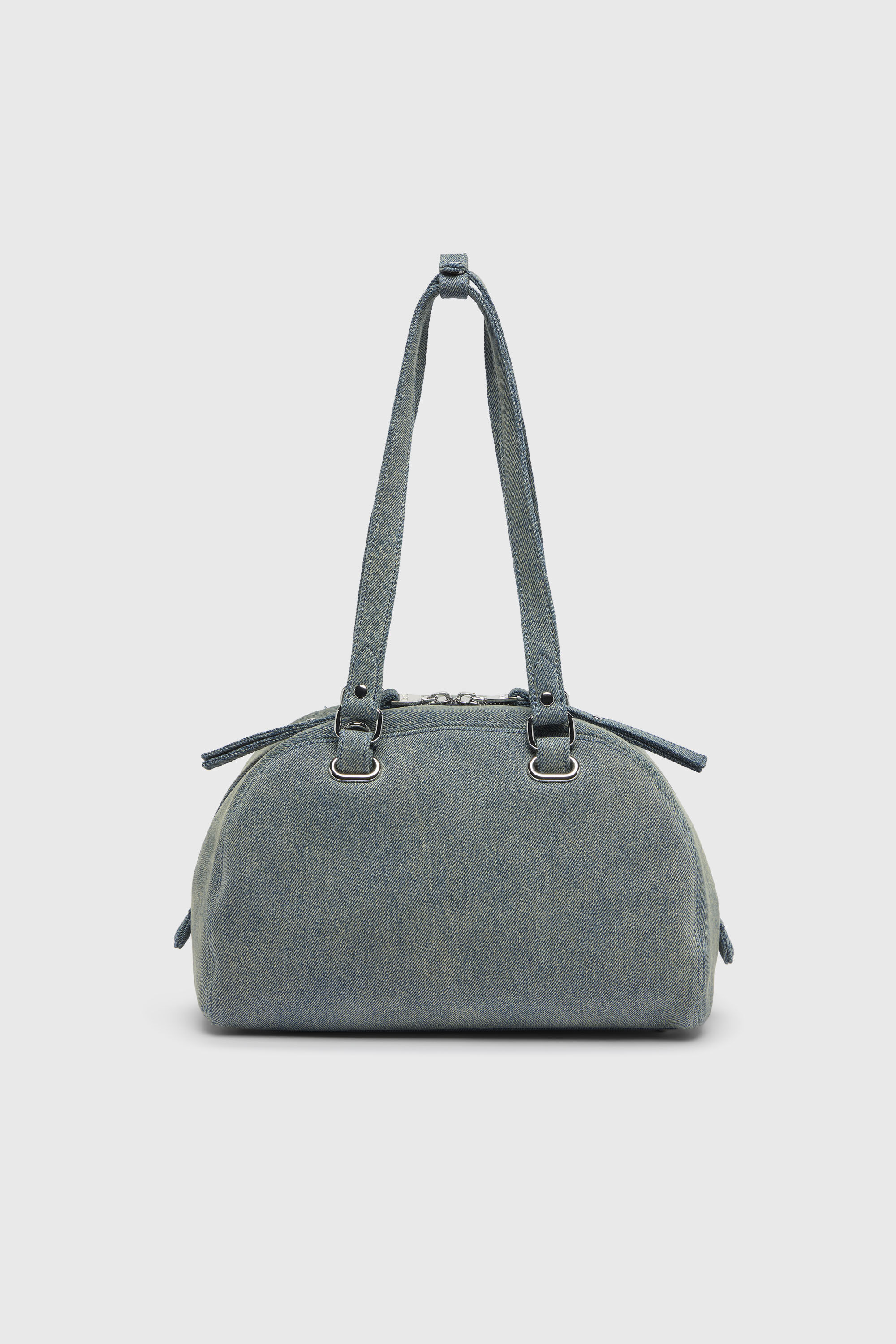 Diesel - 1DR DOME SOFT SHOULDER, 1DR Dome-Bolso de hombro de denim con logo Oval D Unisex in Azul marino - 3