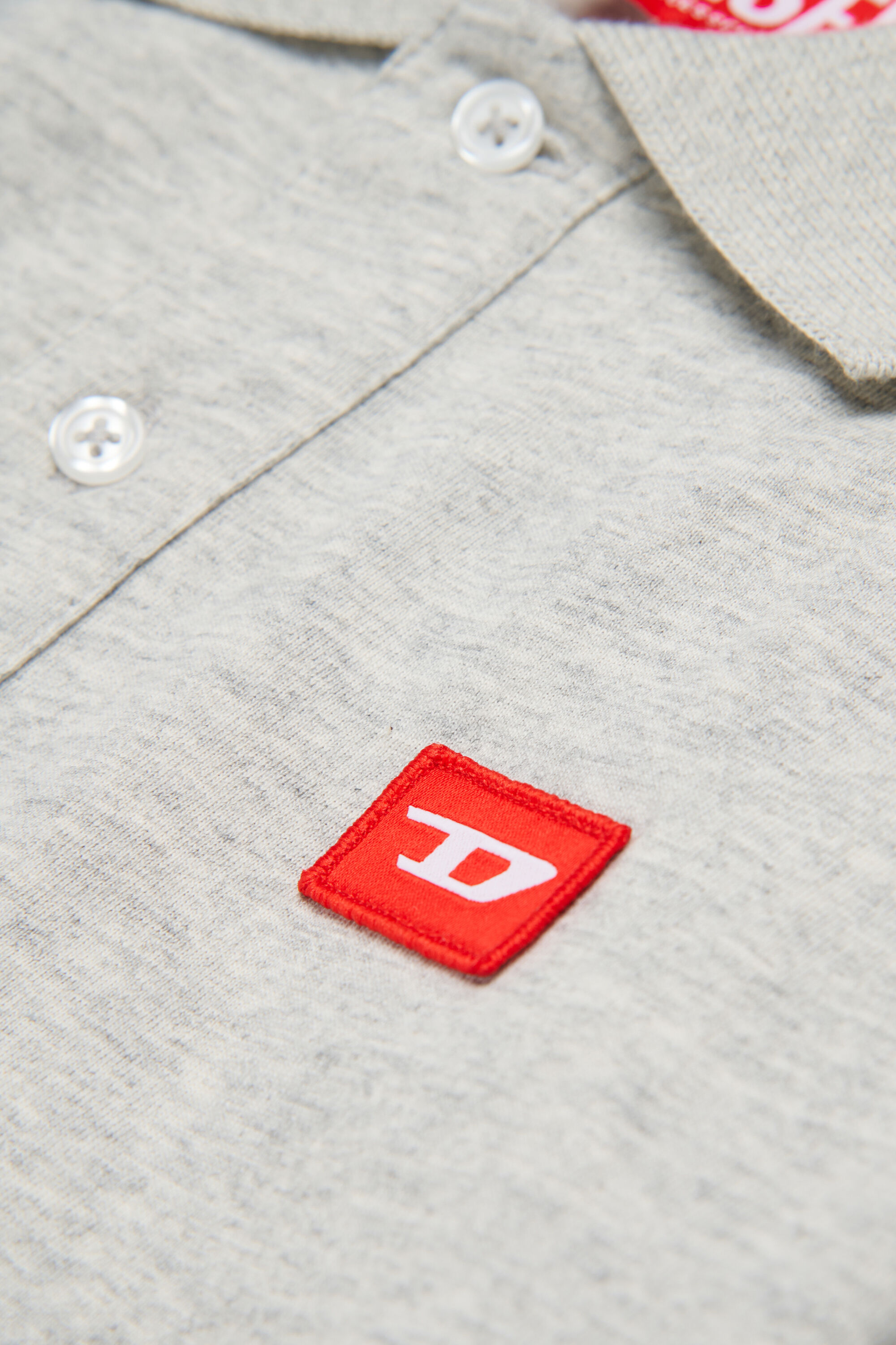 Diesel - TAKAO, Polo de algodón con logotipo Hombre in Gris - 4