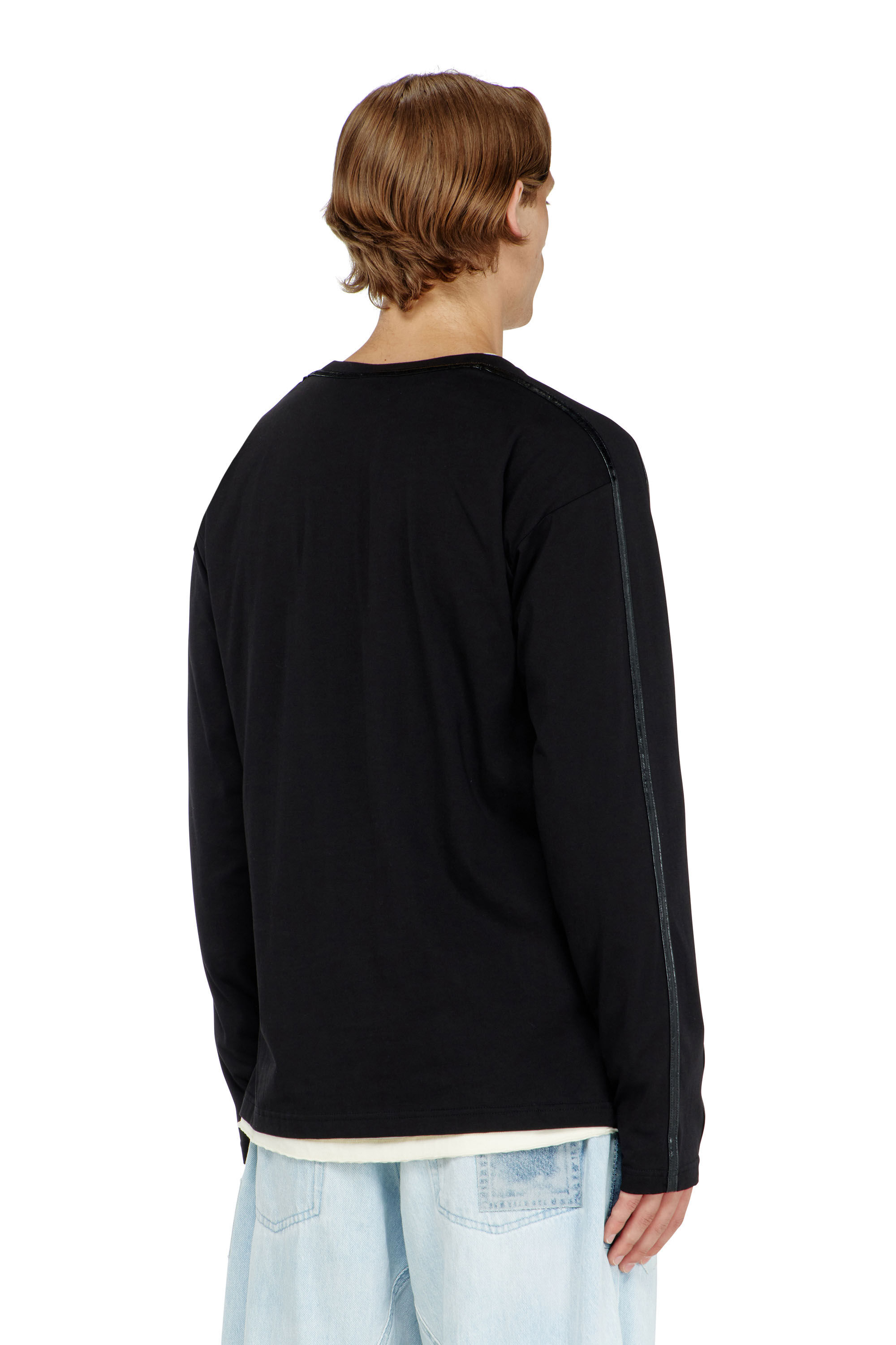 Diesel - T-NORM-LS-FL, Camiseta de manga larga con ribetes a tono Hombre in ToBeDefined - 4