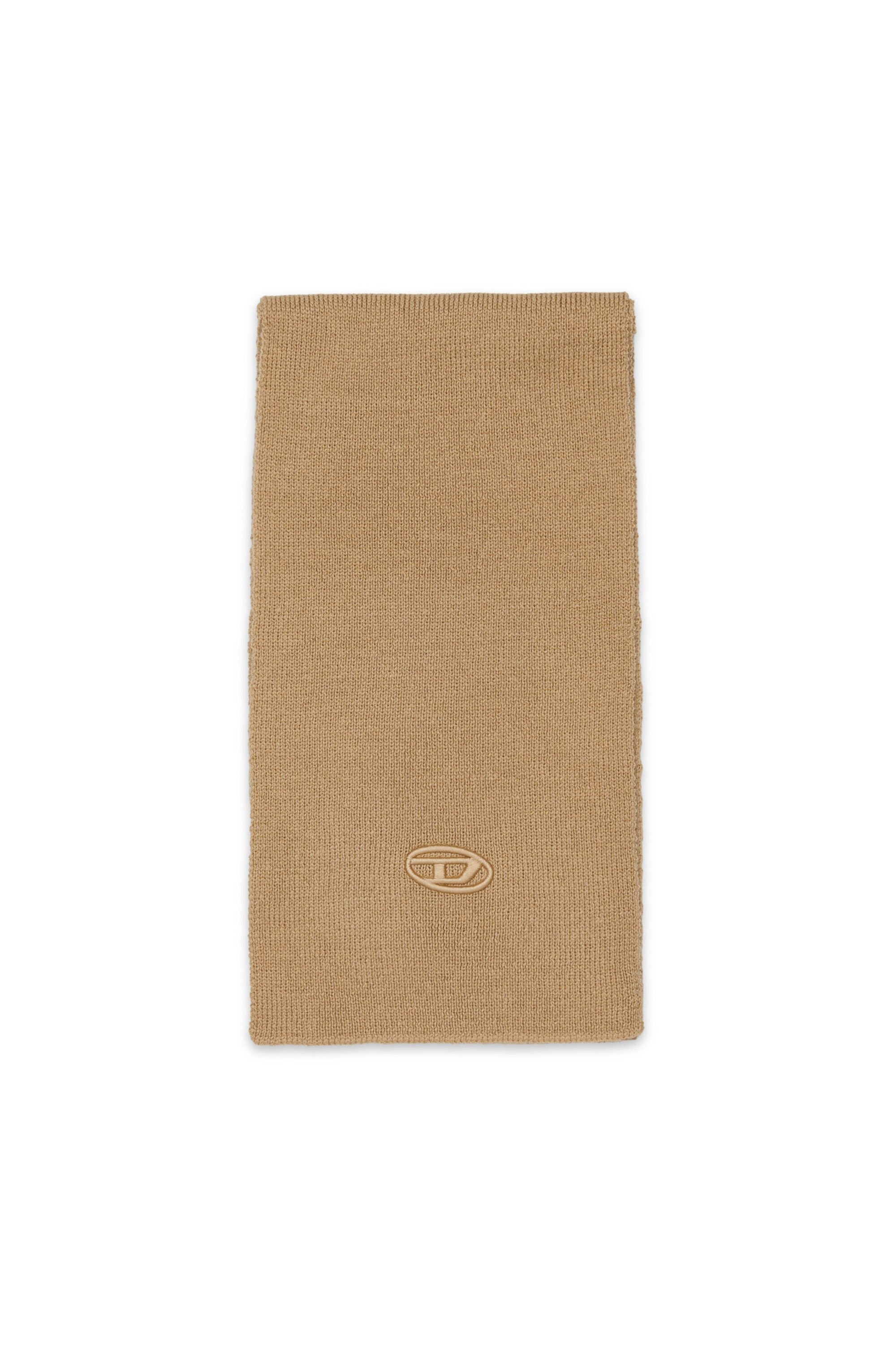 Diesel - RKCODERSCARF, Bufanda de mezcla de lana con logo Unisex in Marrón - 1