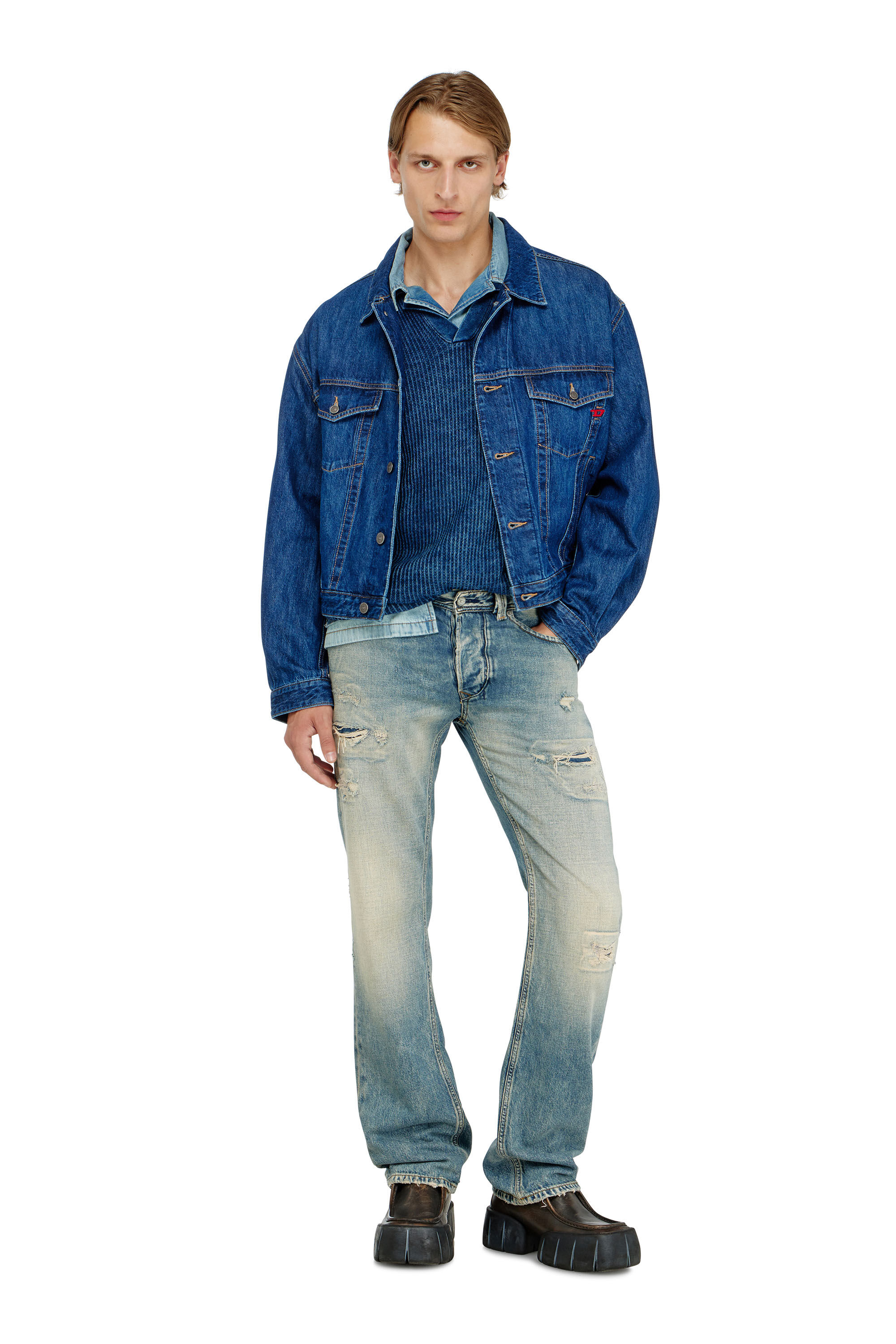 Diesel - Regular Jeans 1985 Larkee 09P62 Hombre, Azul medio - 1