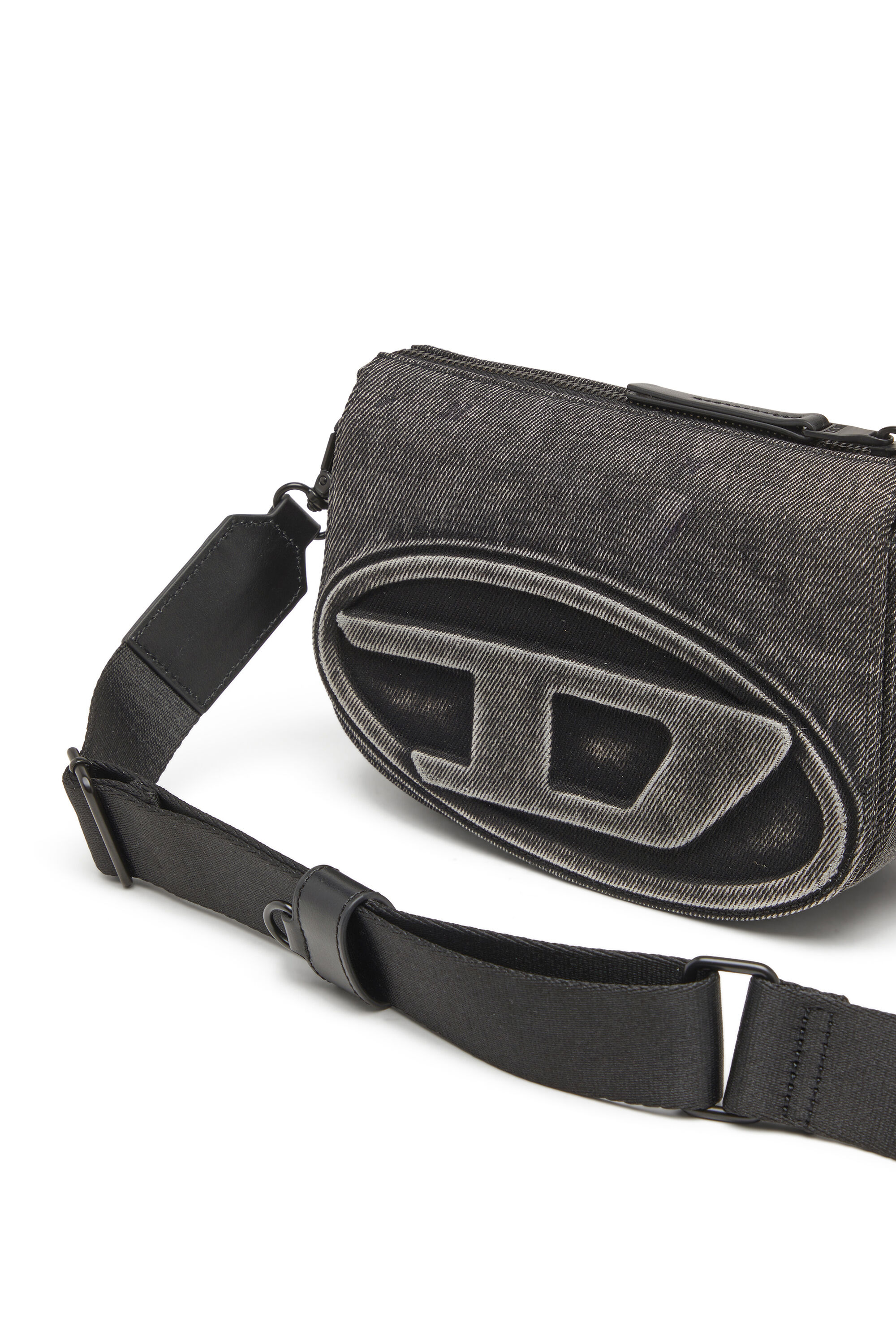 Diesel - 1DR CAMERA BAG, 1DR-Bolso para cámara en denim lavado Unisex in Gris - 5