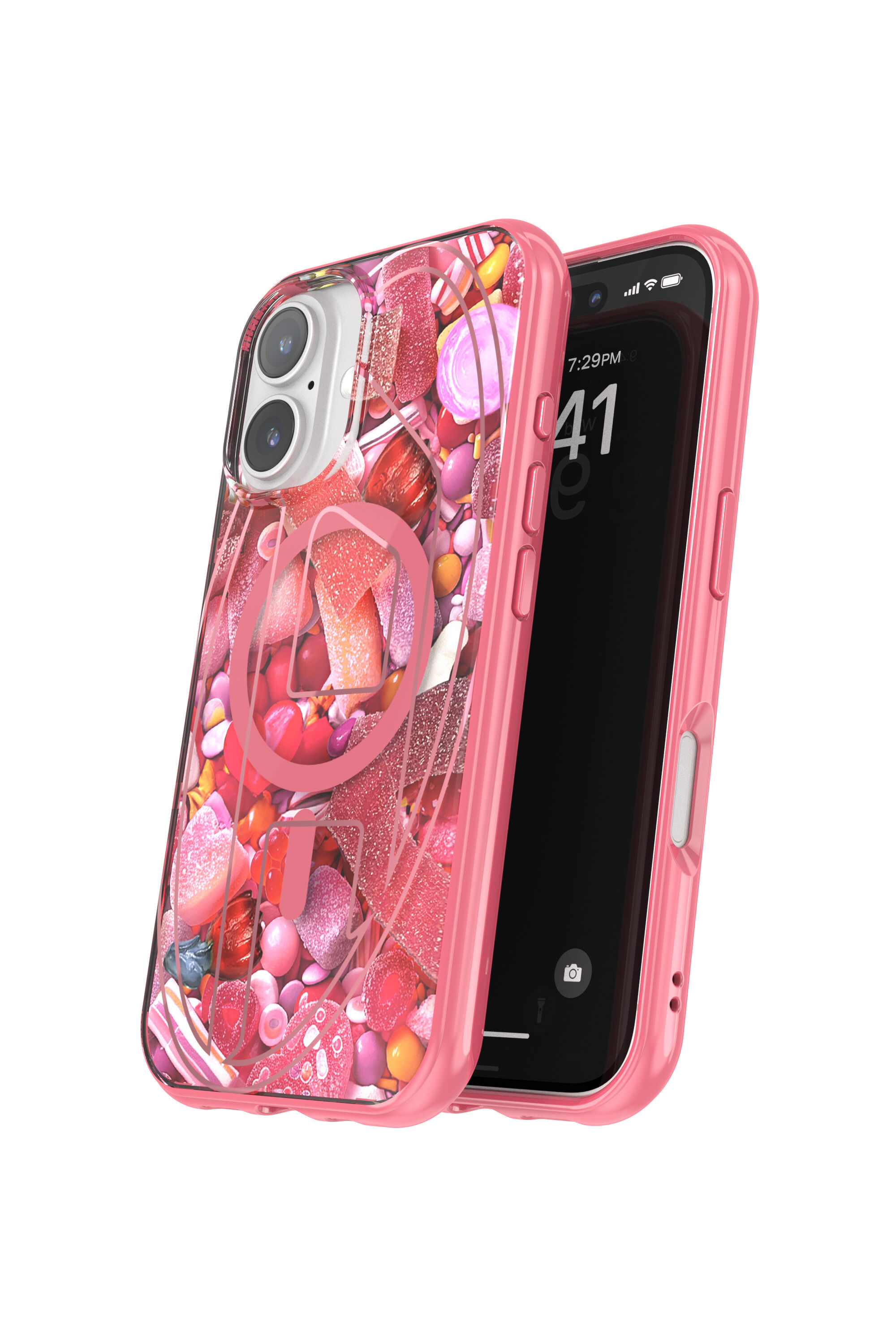 Diesel - 60249 AOP CASE, Funda Oval D con MagSafe iPhone 16 Unisex in Rosa - 3