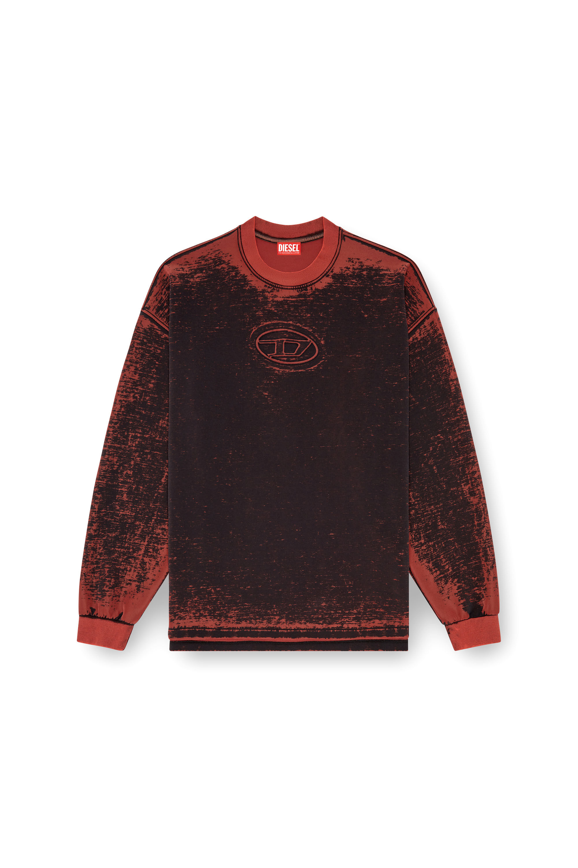 Diesel red sweatshirt clearance