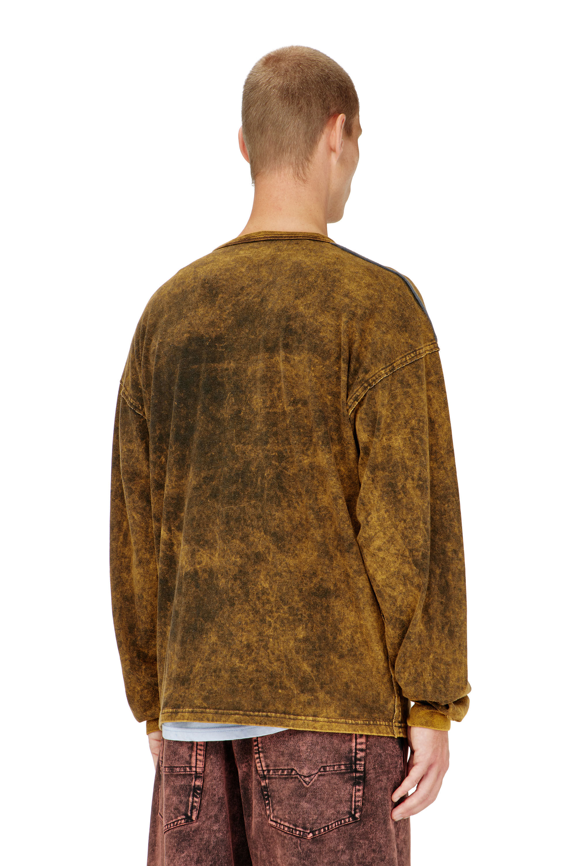 Diesel - T-BOXT-LS-RAW, Camiseta de manga larga acid-wash con detalles deshilachados Hombre in ToBeDefined - 4