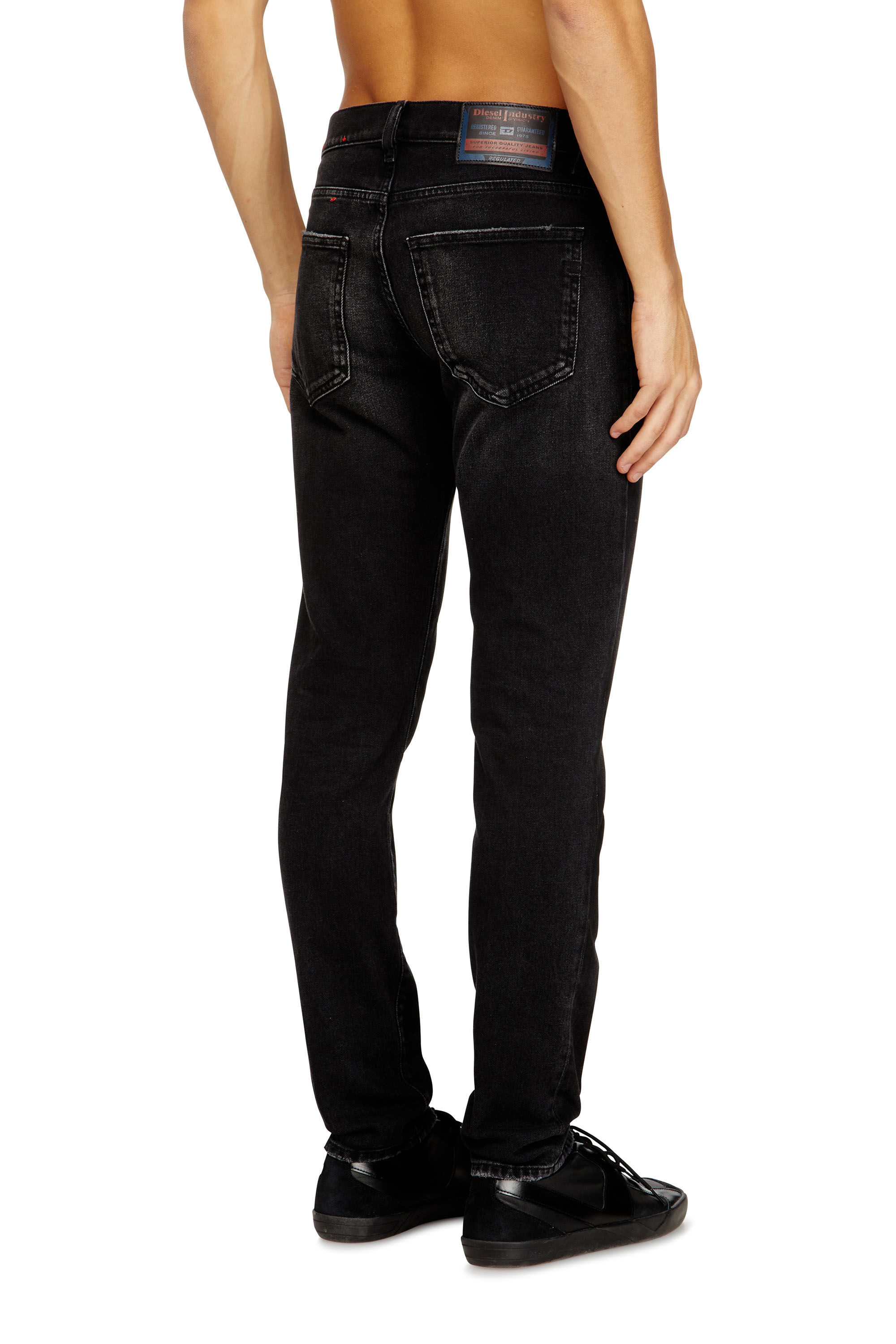 Diesel - Slim Jeans 2019 D-Strukt 09N42 Hombre, Negro/Gris oscuro - 4