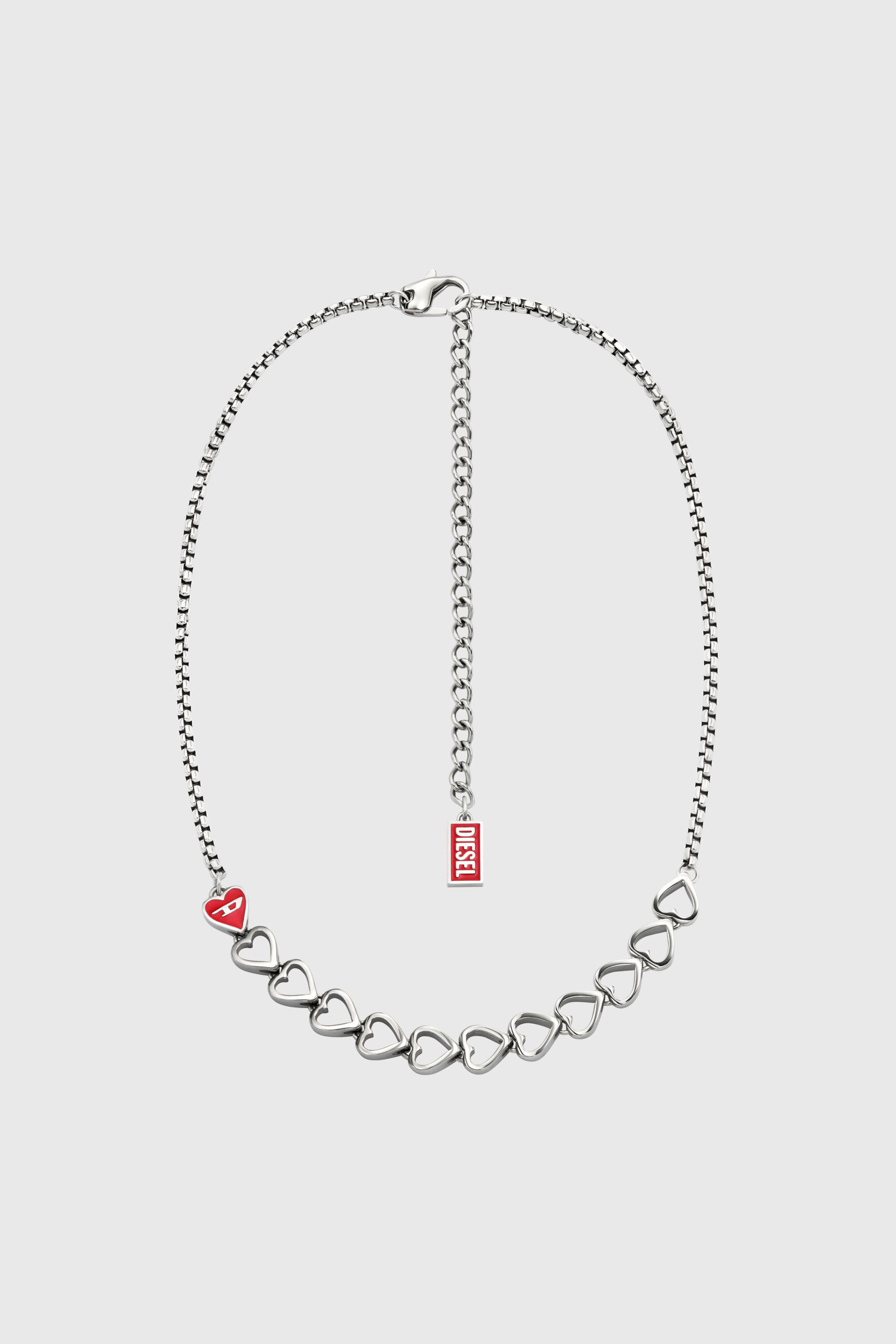 Diesel - DX166640 JEWELLERY, Collar de cadena de acero inoxidable Unisex in Plateado - 1