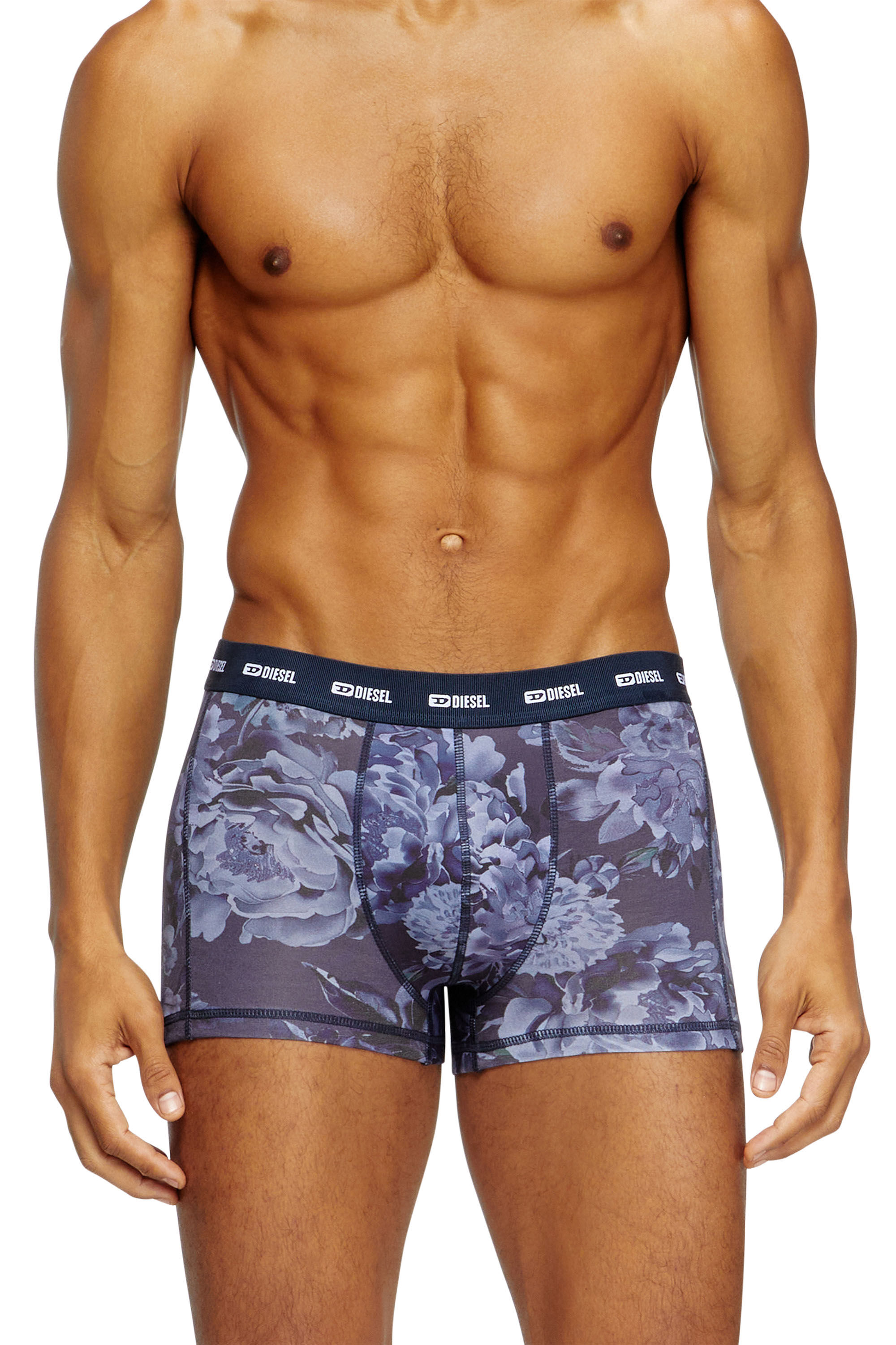 Diesel - DAMIEN-UTLT, Bóxers ajustados con estampado floral Hombre in Azul marino - 1