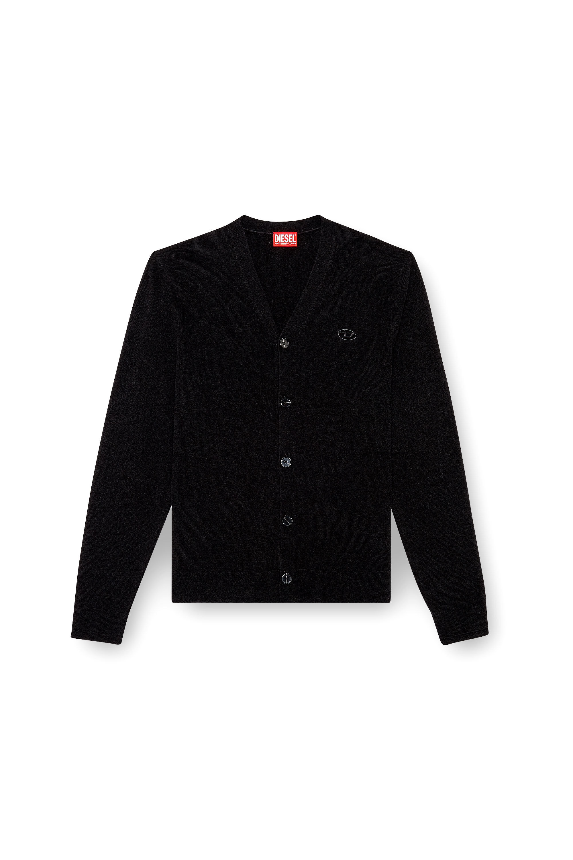 Diesel - K-ZANNIS, Cárdigan de lana y cachemira Hombre in Negro - 2