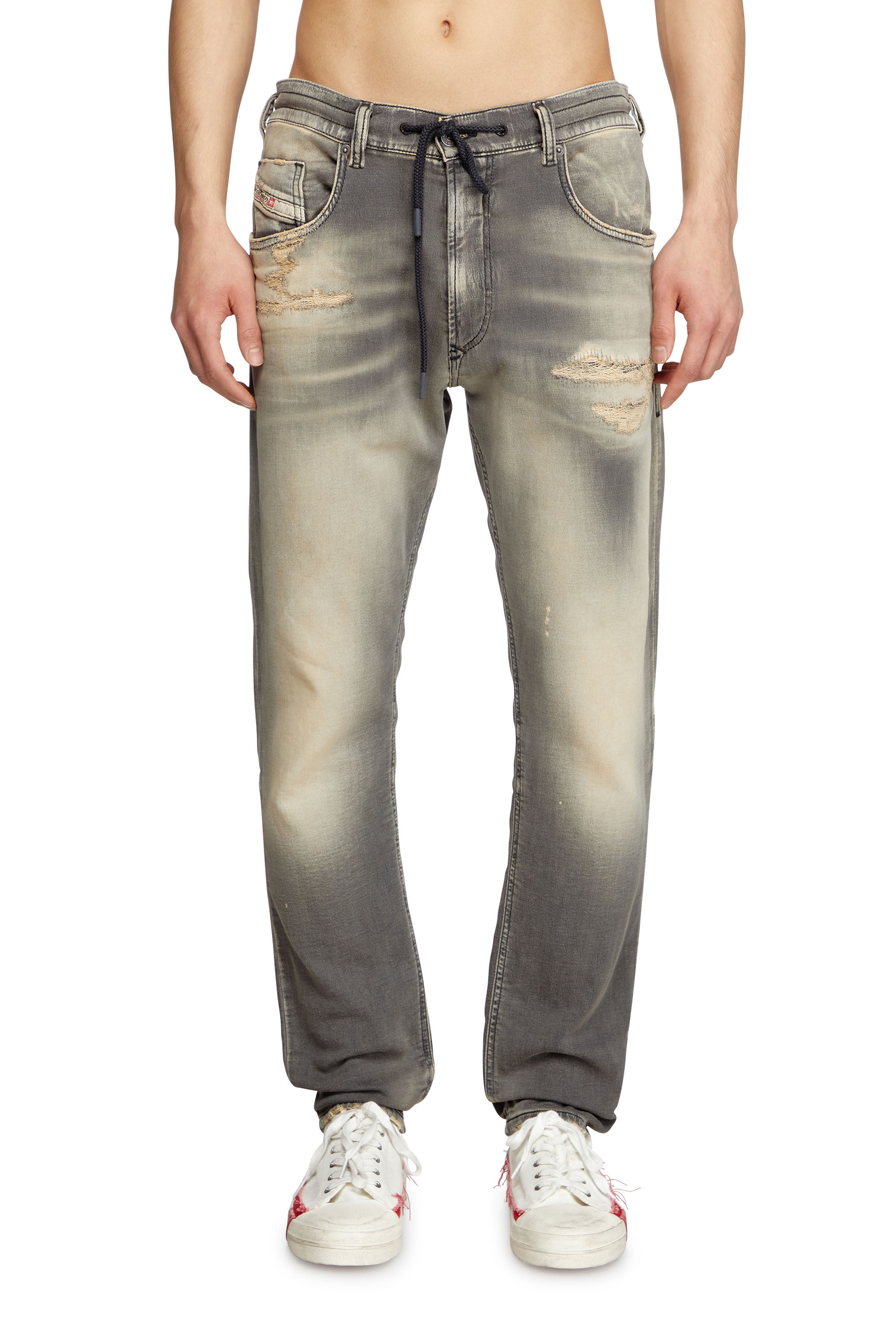 Diesel - Regular 2032 D-Krooley Joggjeans&reg; 068PF Hombre, Gris Claro - 2