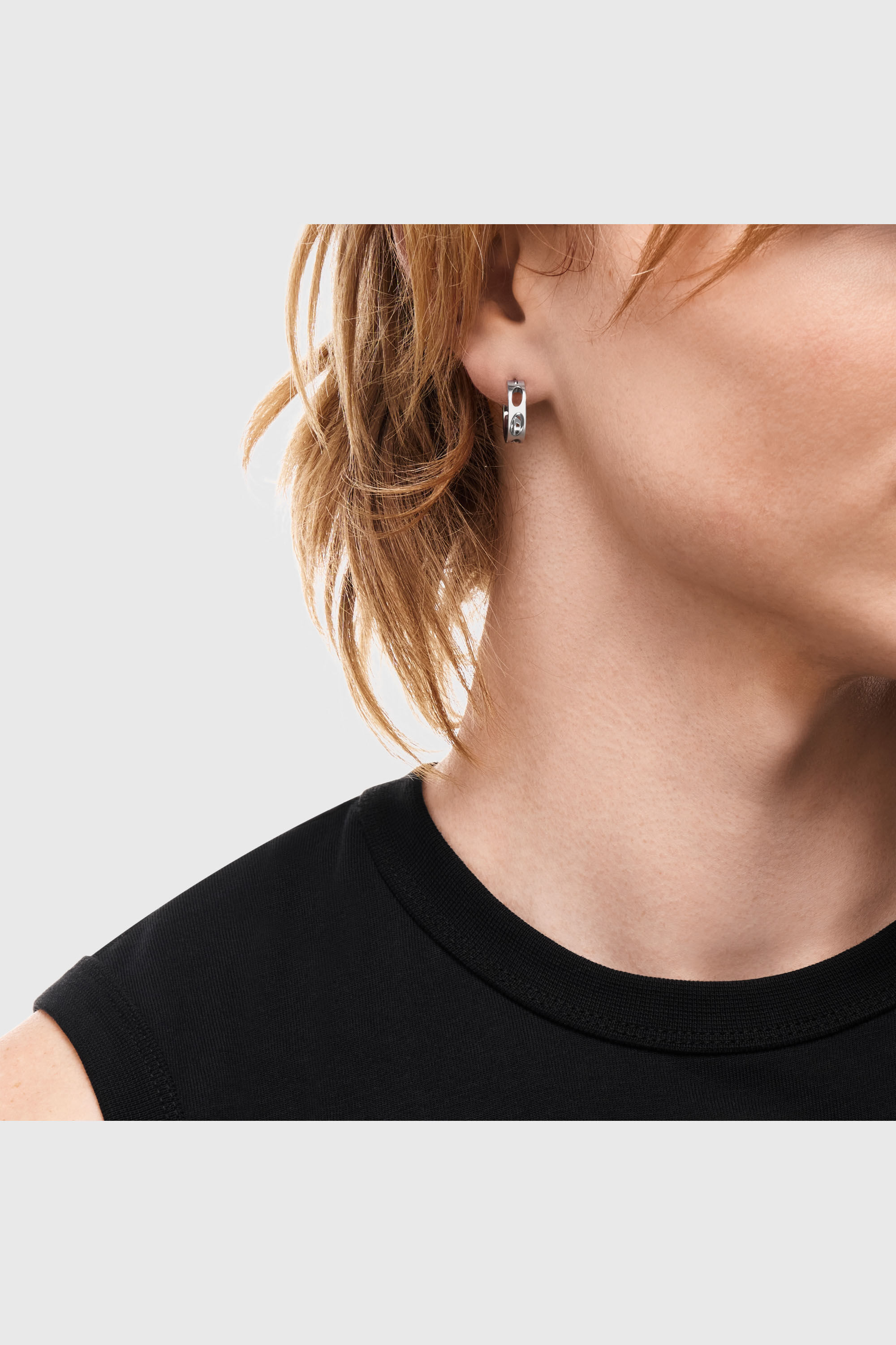 Diesel - DX166440 JEWELLERY, Pendiente de aro de acero inoxidable Unisex in Plateado - 4