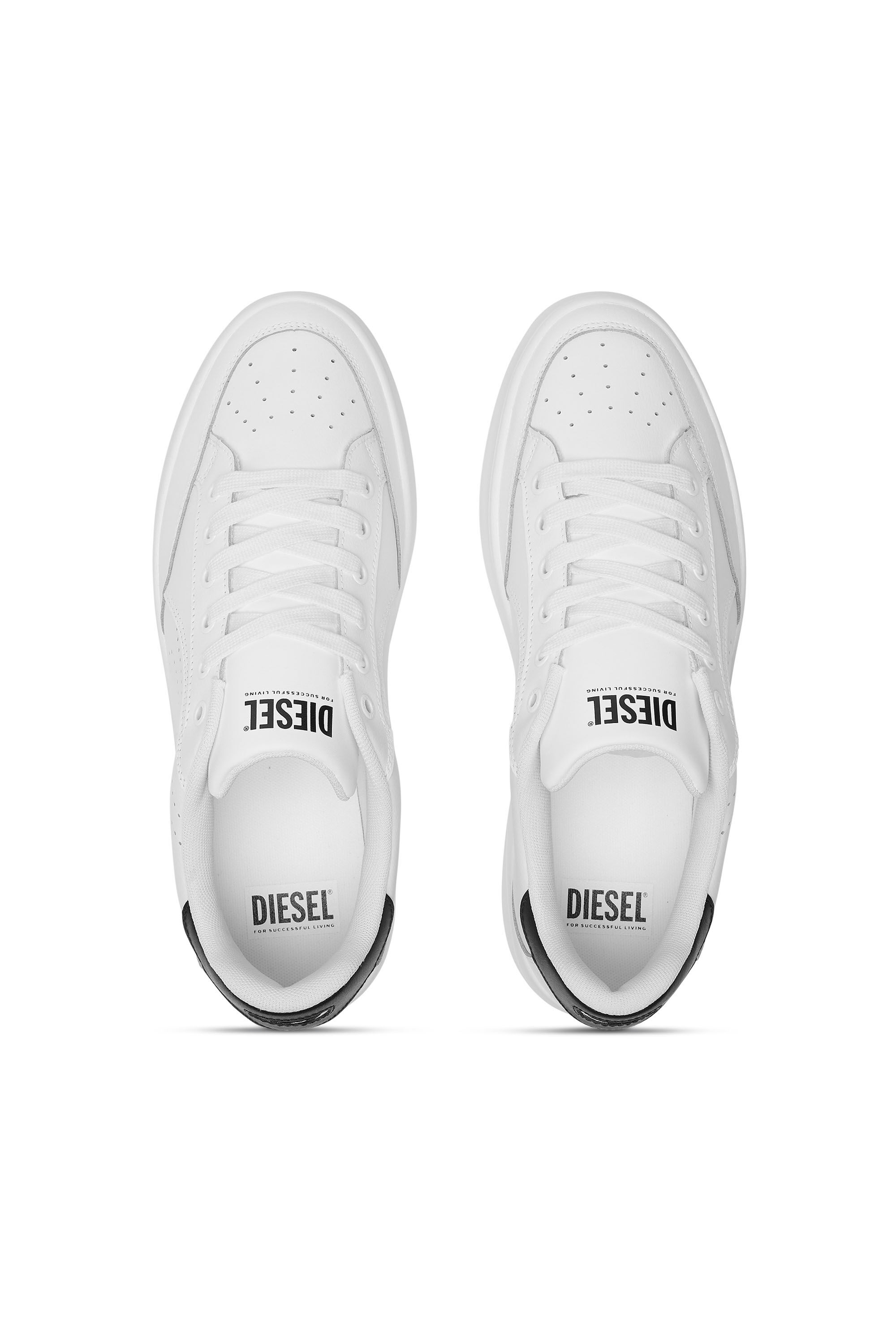 Diesel - S-DAKOTA LOW, S-Dakota-Deportivas de cuero con logotipo perforado Hombre in Multicolor - 5