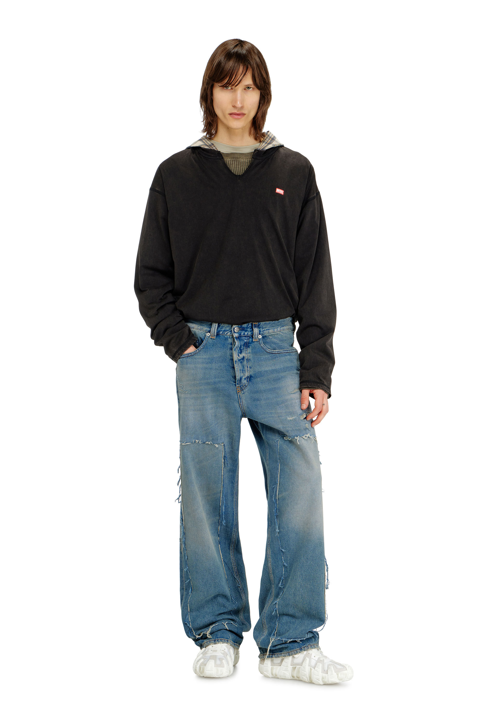 Diesel - Relaxed Jeans 2001 D-Macro 09N27 Hombre, Azul medio - 1