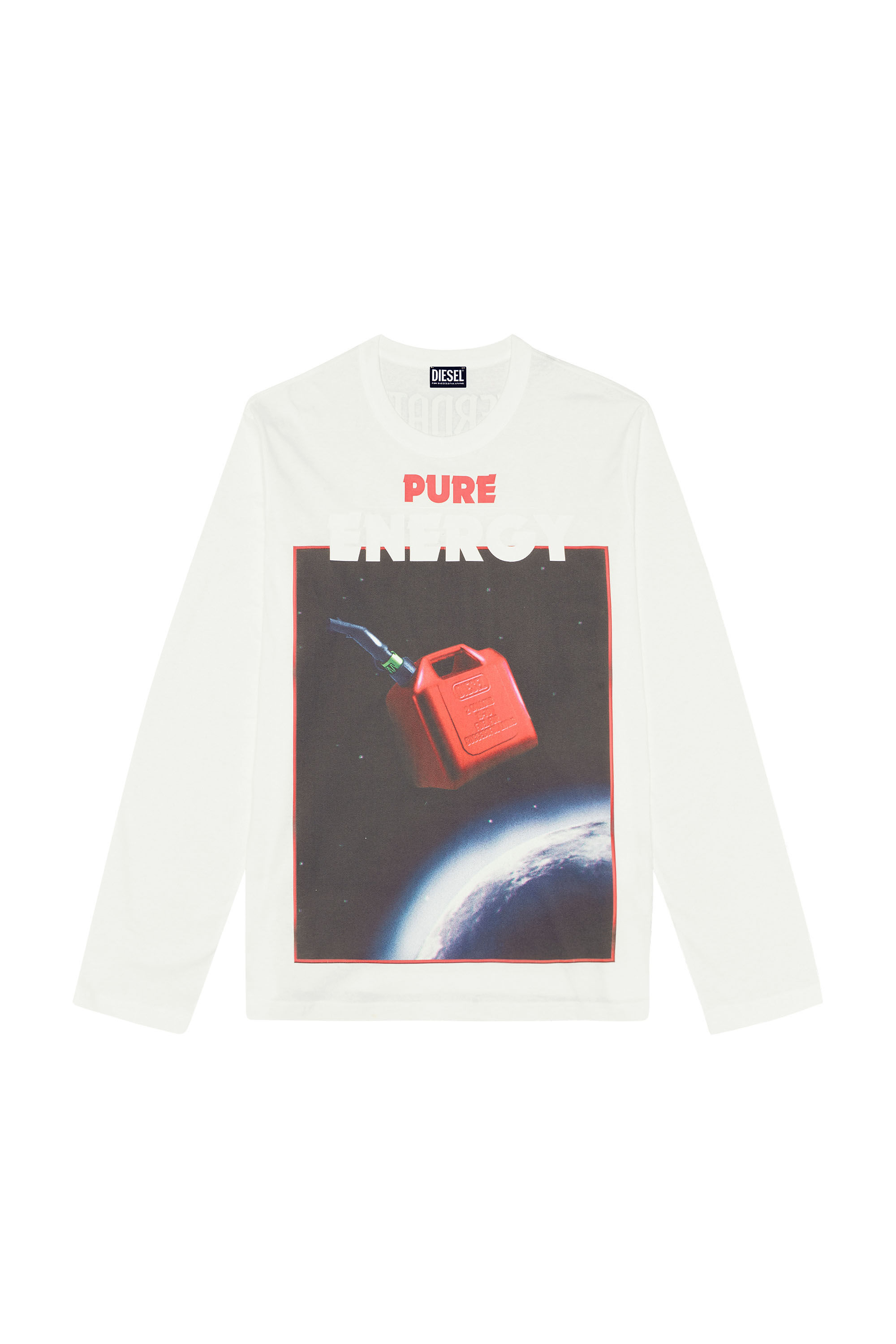 Diesel - T-CRANE-LS-G4, Camiseta de manga larga con estampados gráficos Hombre in Blanco - 2