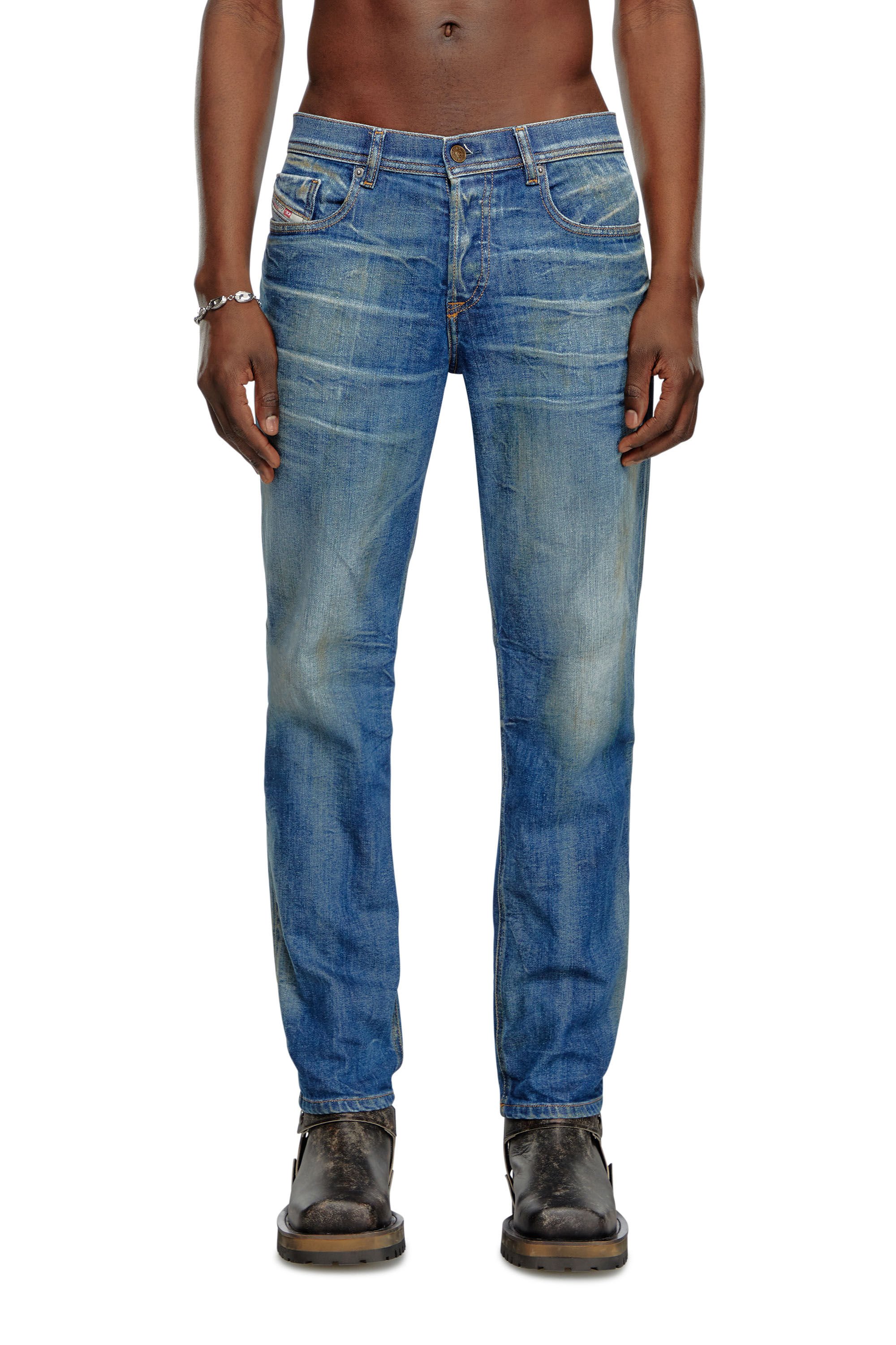 Diesel - Tapered Jeans 2023 D-Finitive 09J66, Azul medio - Image 3