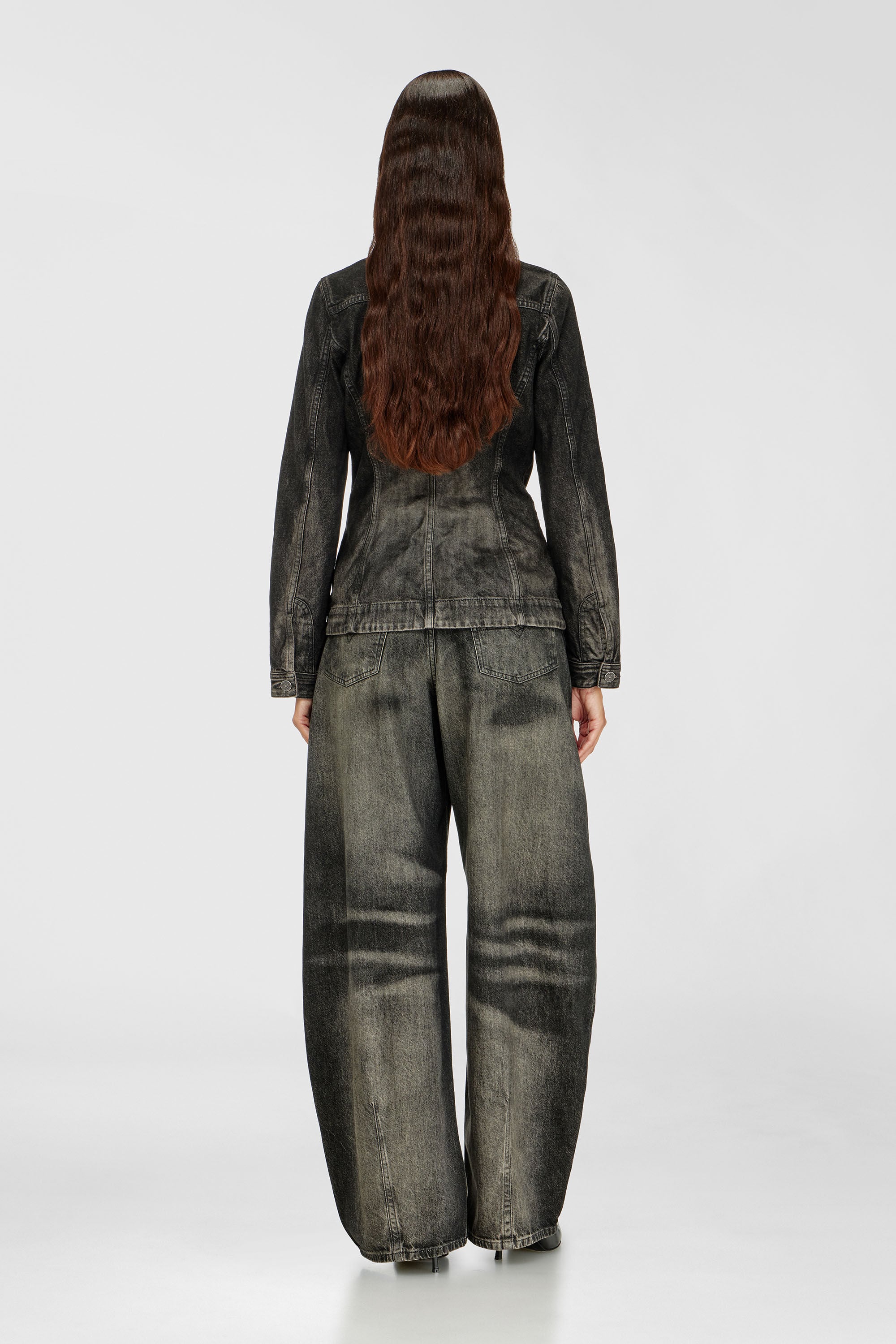 Diesel - Relaxed Jeans 1987 D-Khelz 09R33 Mujer, Negro/Gris oscuro - 3