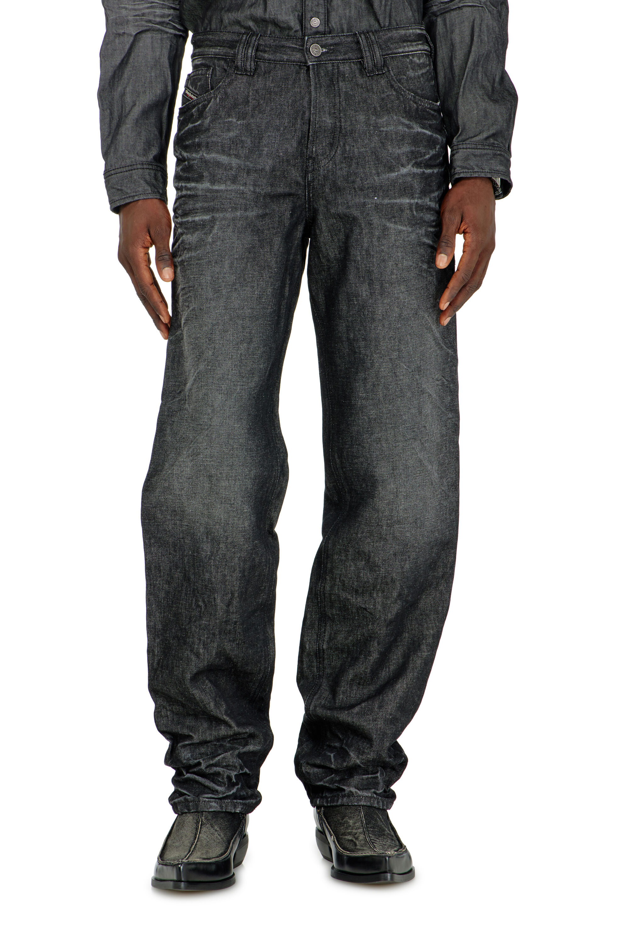 Diesel - Regular Jeans 1991 D-Voeed 09R39 Hombre, Negro/Gris oscuro - 4