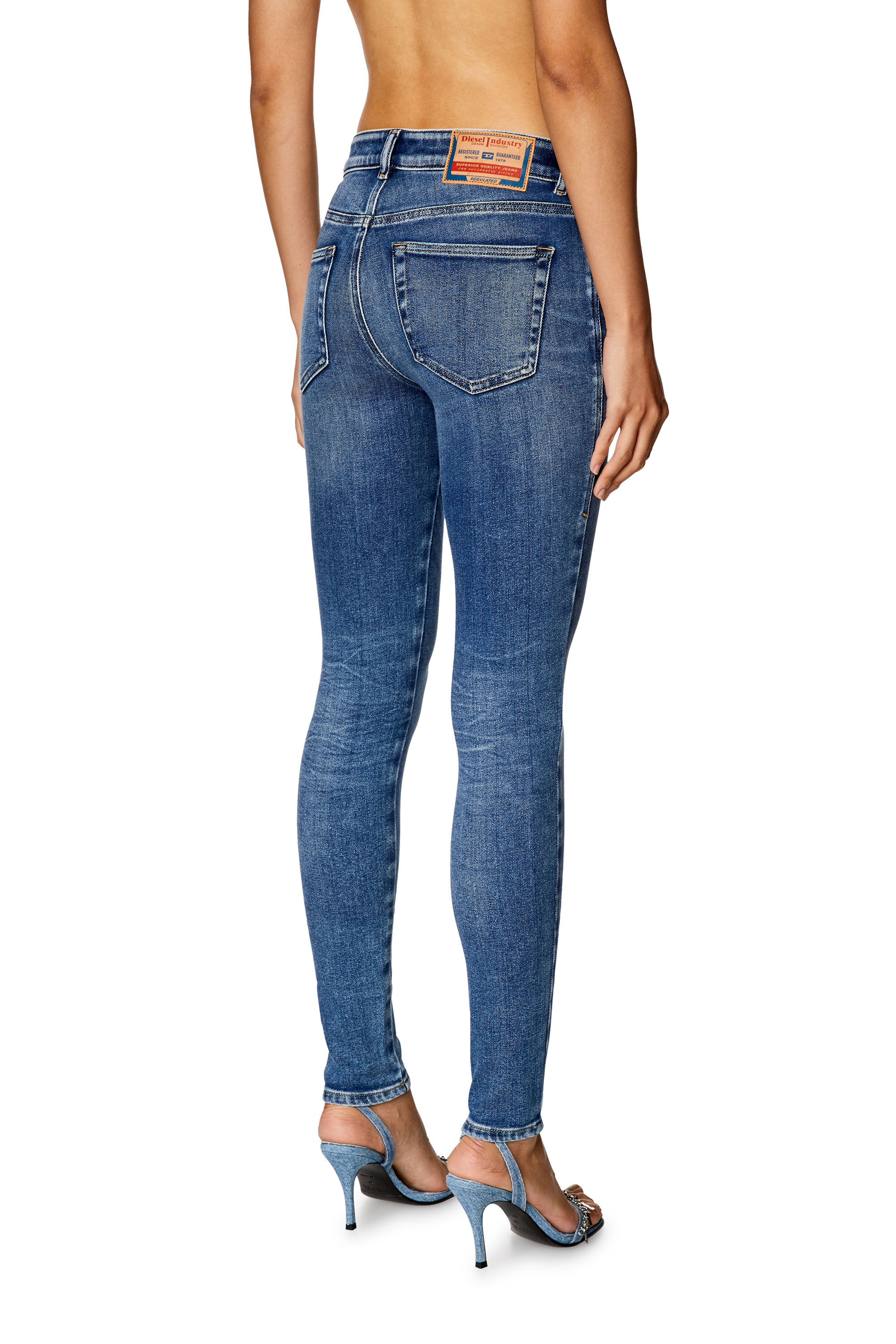 Diesel - Super skinny Jeans 2017 Slandy 09H90, Azul medio - Image 4
