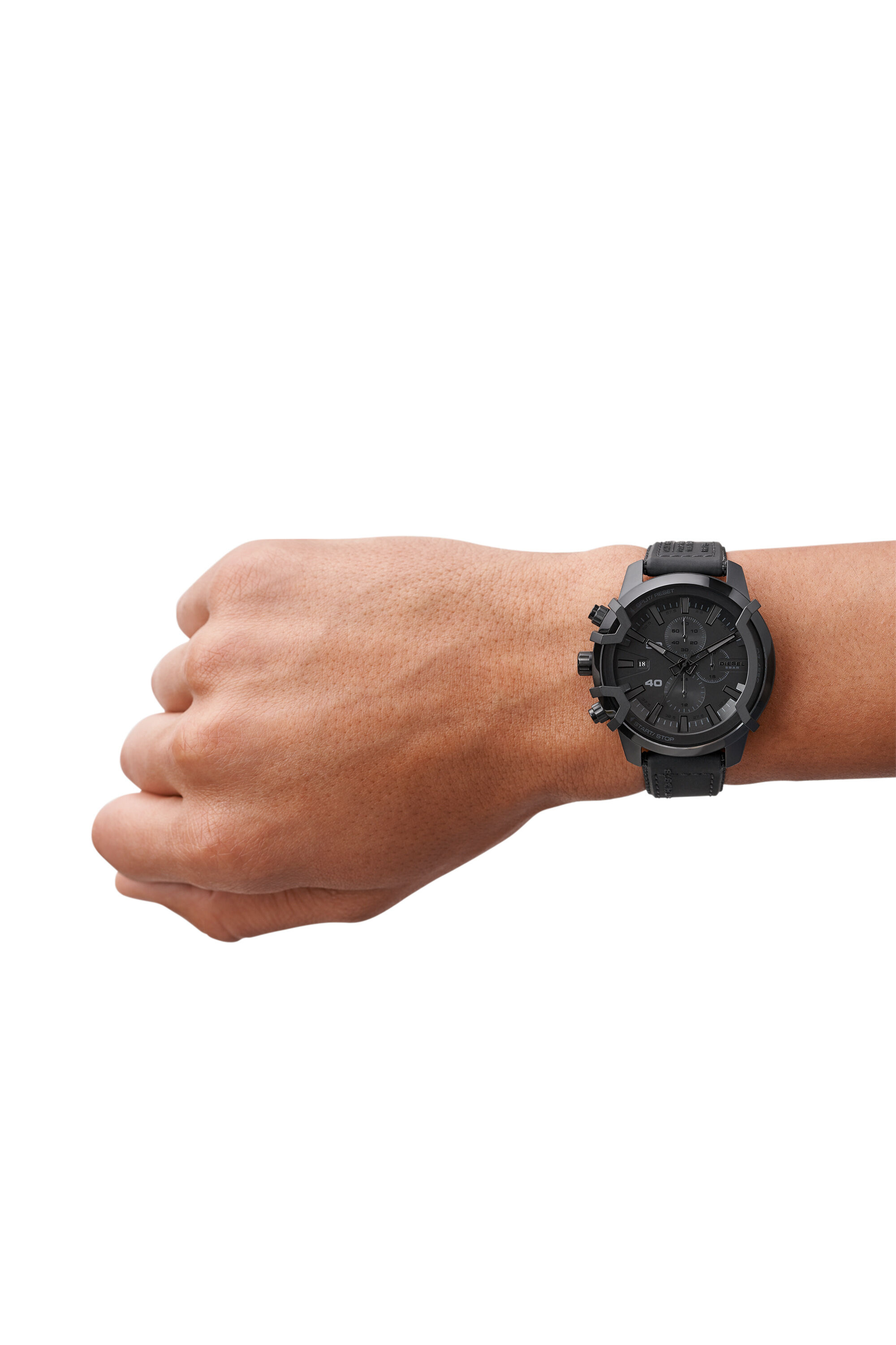 DZ4556 Hombre: Reloj cronógrafo Griffed correa en lona negra | Diesel