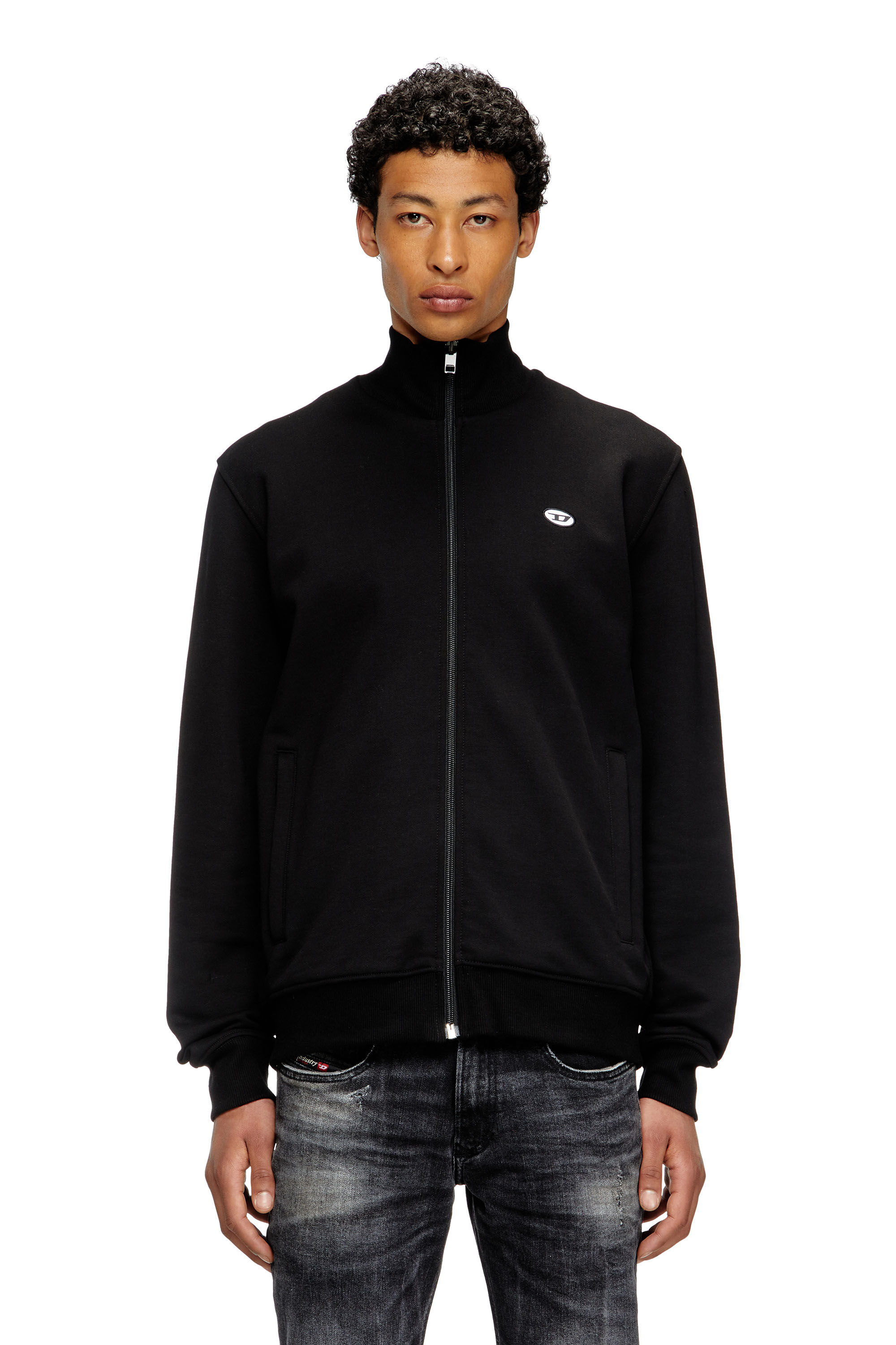 Diesel - S-LOCK-DOVAL-PJ, Chaqueta deportiva con parche Oval D Hombre in Negro - 3